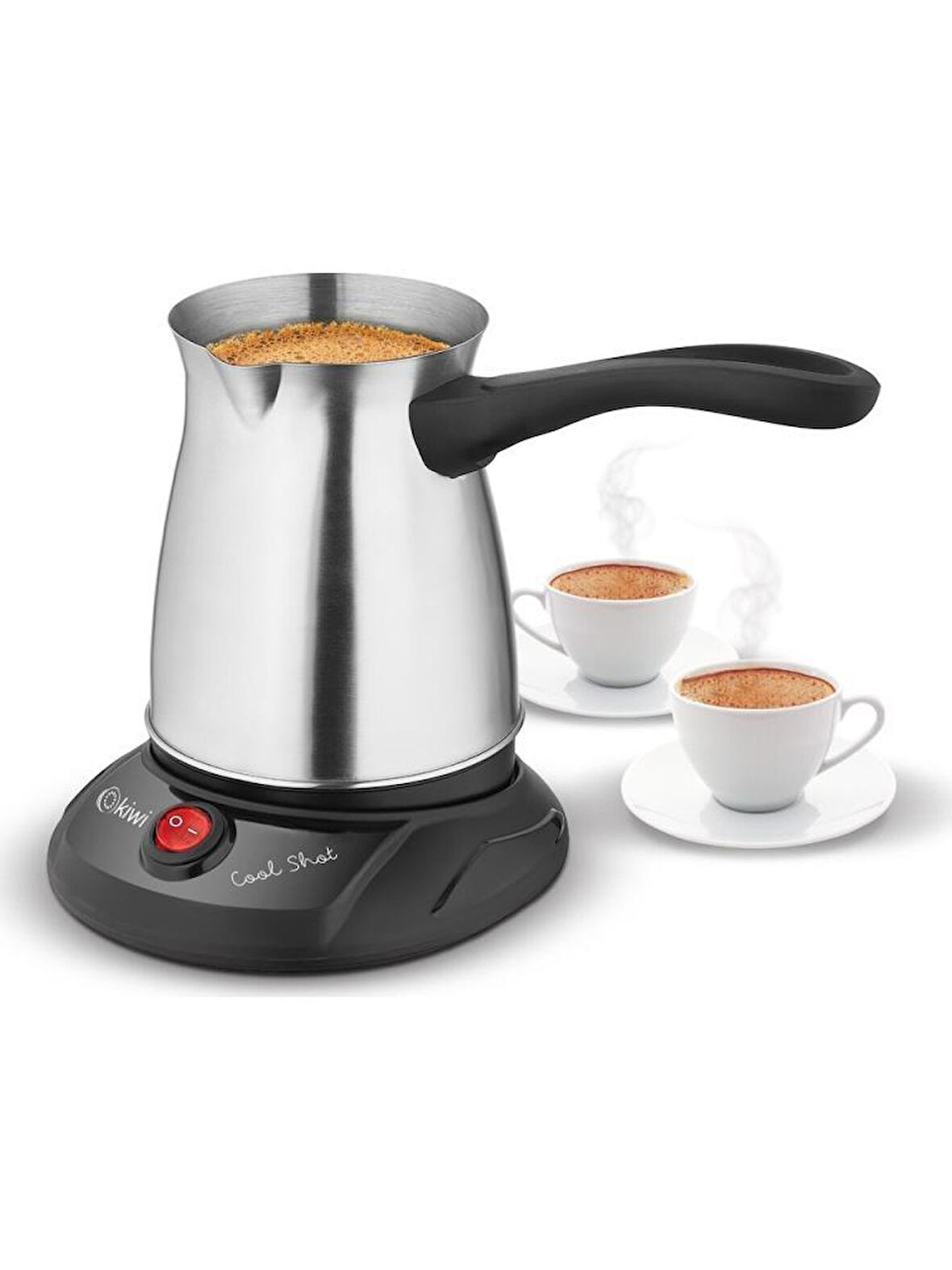 Kiwi KCM-7512 Çelik Cezve Türk Kahve Makinesi Inox