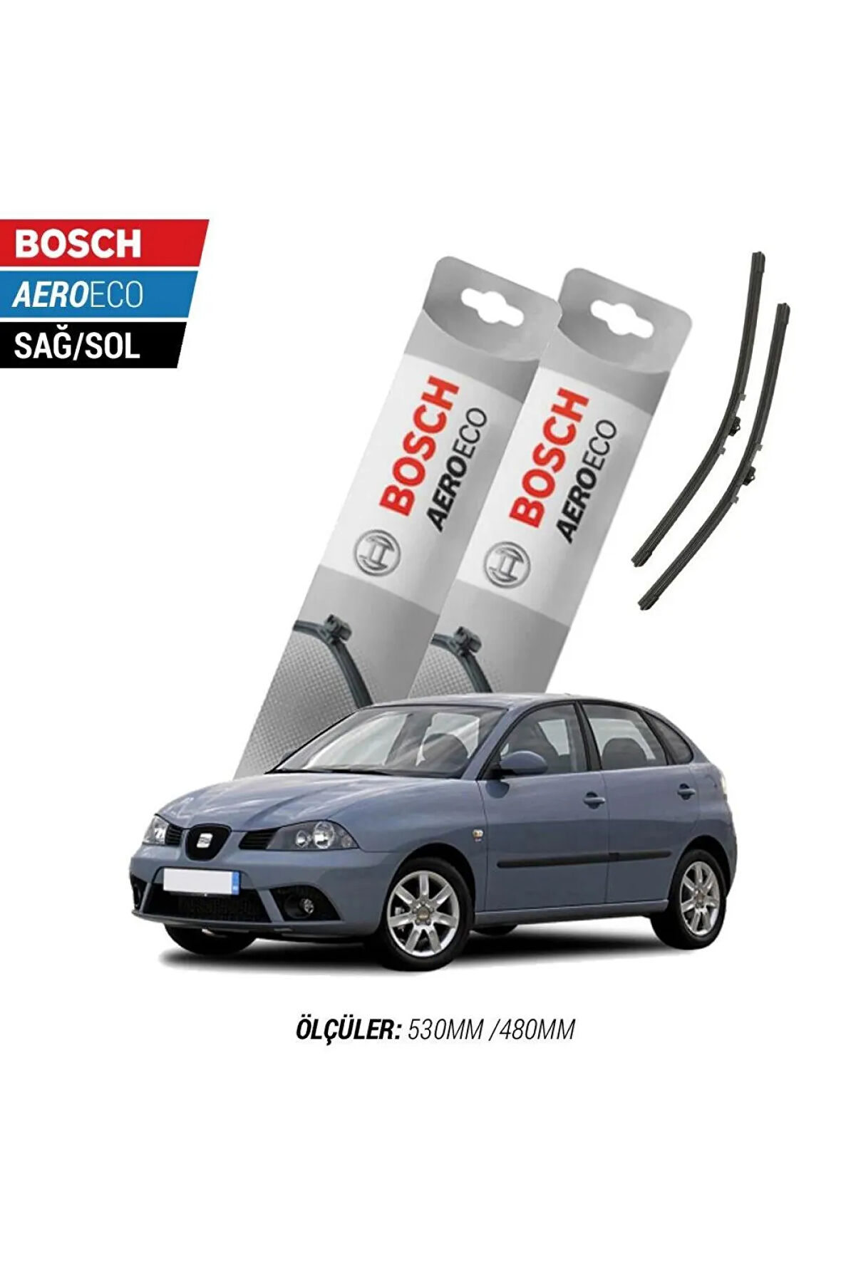 Seat İbiza 2007 Model Bosch Aeroeco Muz Silecek Takımı