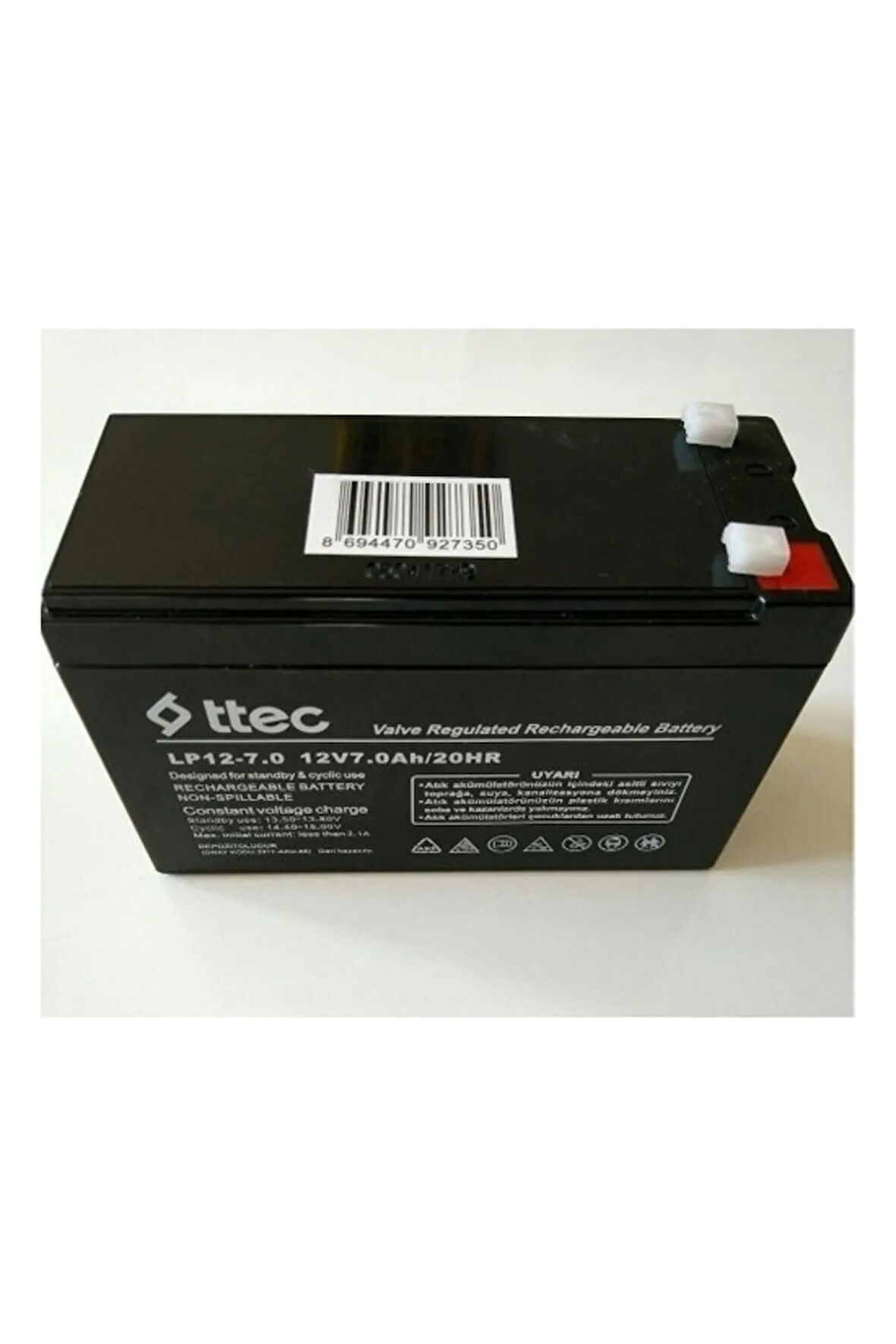 12V7Ah/20HR Bakımsız Kuru Akü TTEC