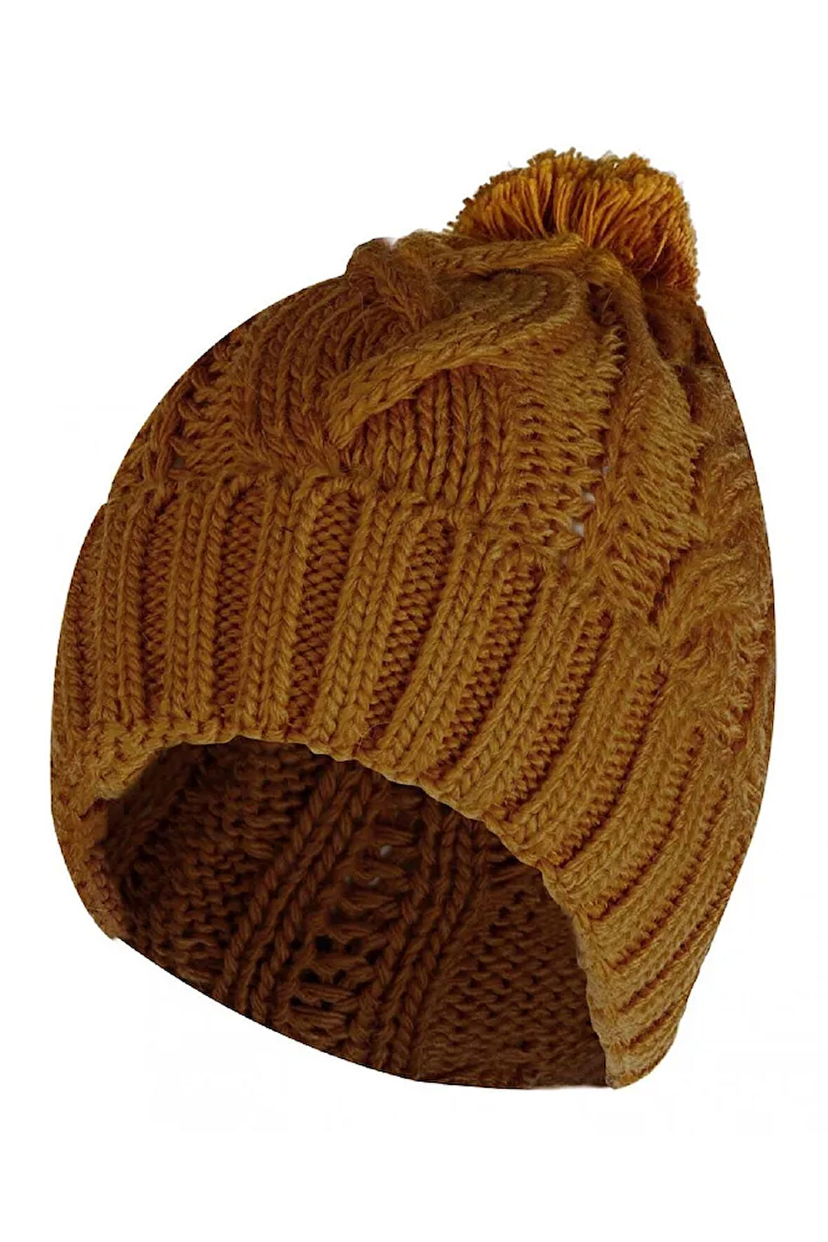 S212412 W Beanie Headwear Kahverengi Kadın Tekstil