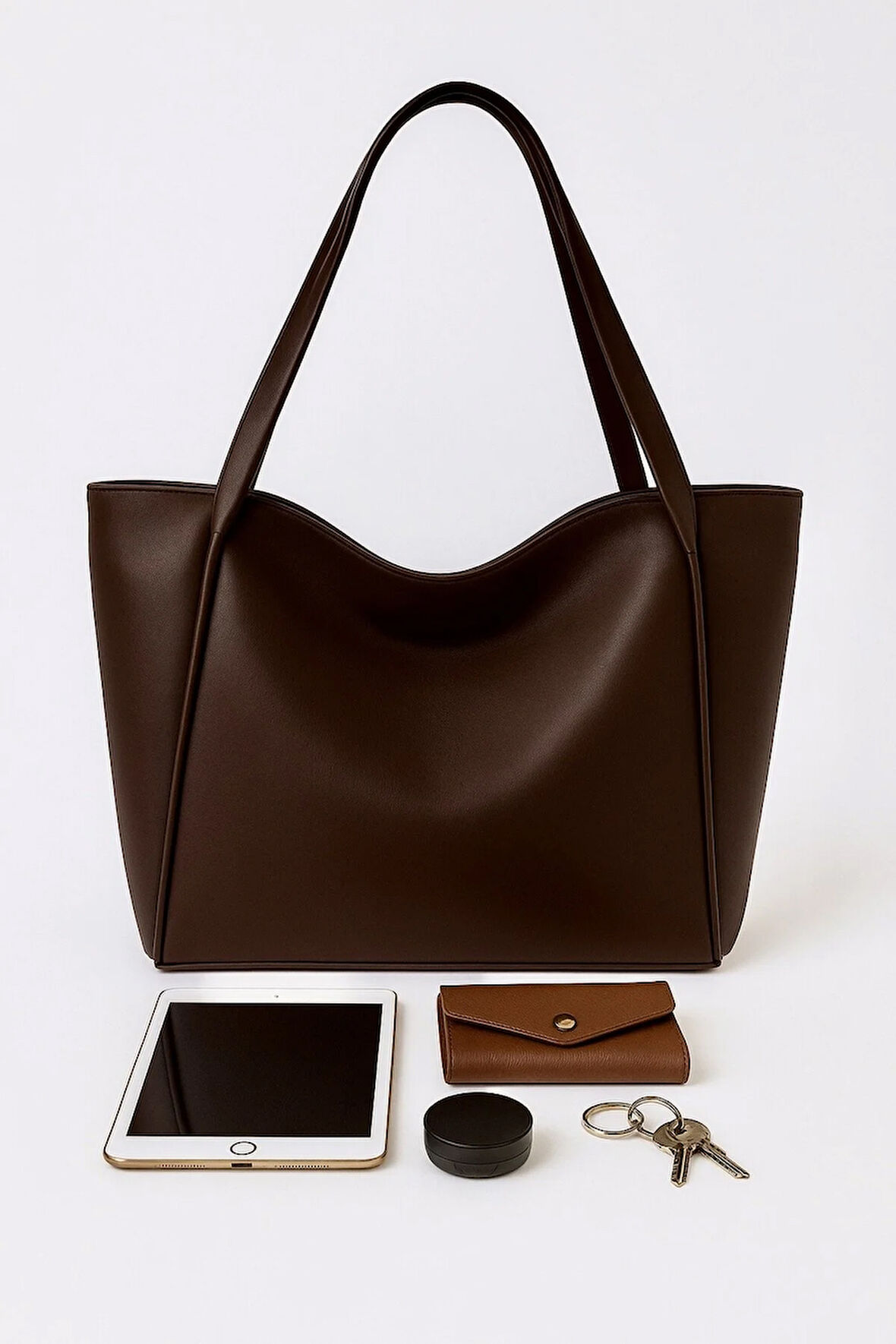 Büyük Kapasiteli Kadın omuz çantası yumuşak deri salaş çanta