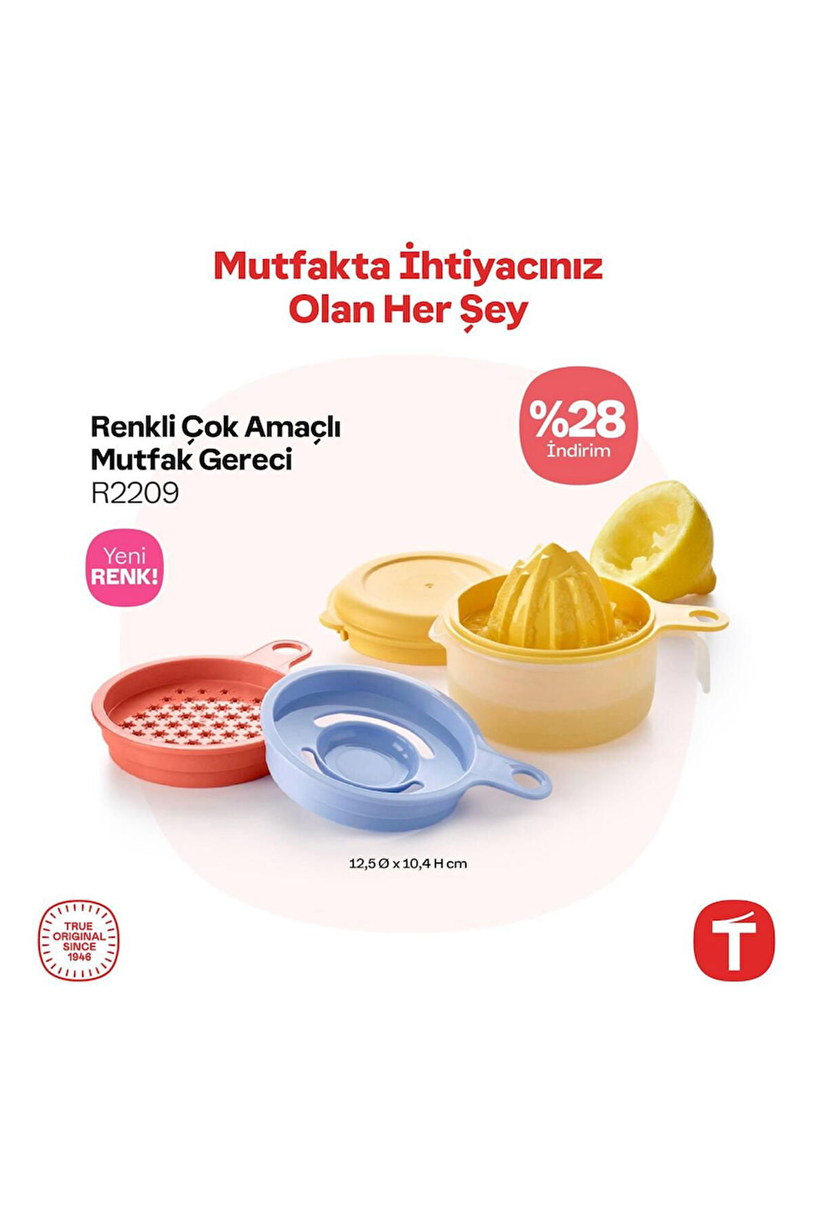 Tupperware Mutfak İncisi Çok Amaçlı Mutfak gereci- limon sıkacağı-yeni renk