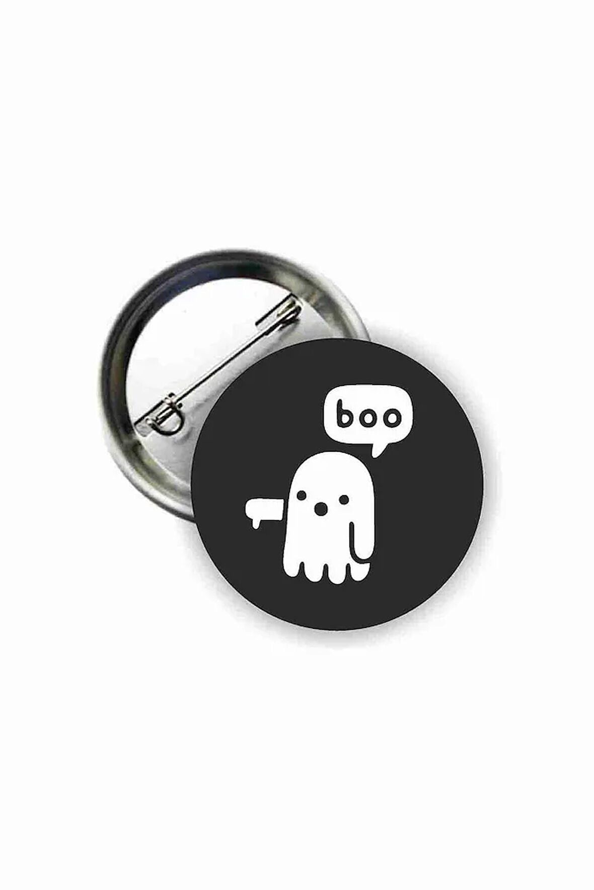 Boo Hayalet - Ghost Y2K Grunge Style Buton Rozet