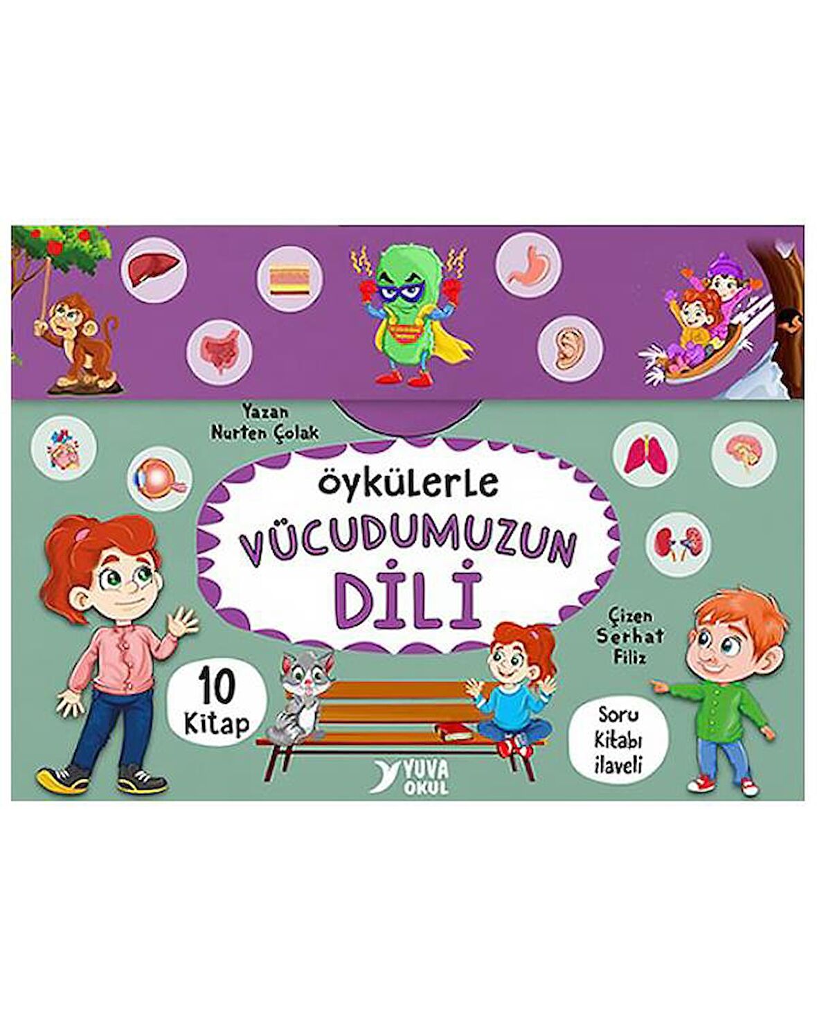 3. ve 4. Sınıf Öykülerle Vücudumuzun Dili Seti 10 Kitap