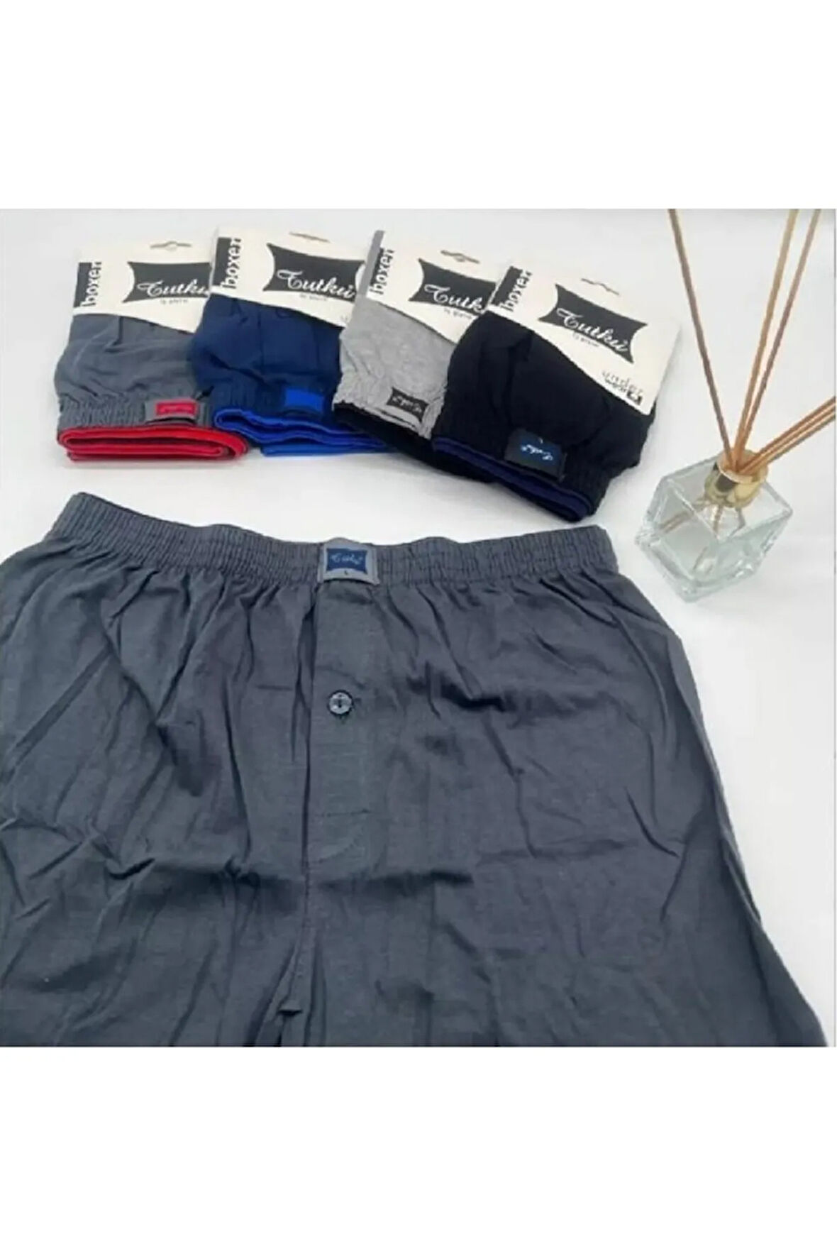 Penye Düz Boxer 6 Adet