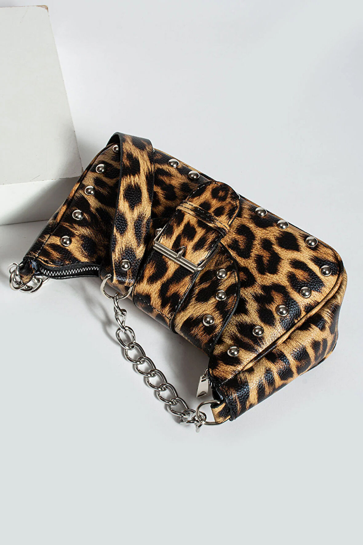 Bony ma zımbalı timsah desenli kol çantası