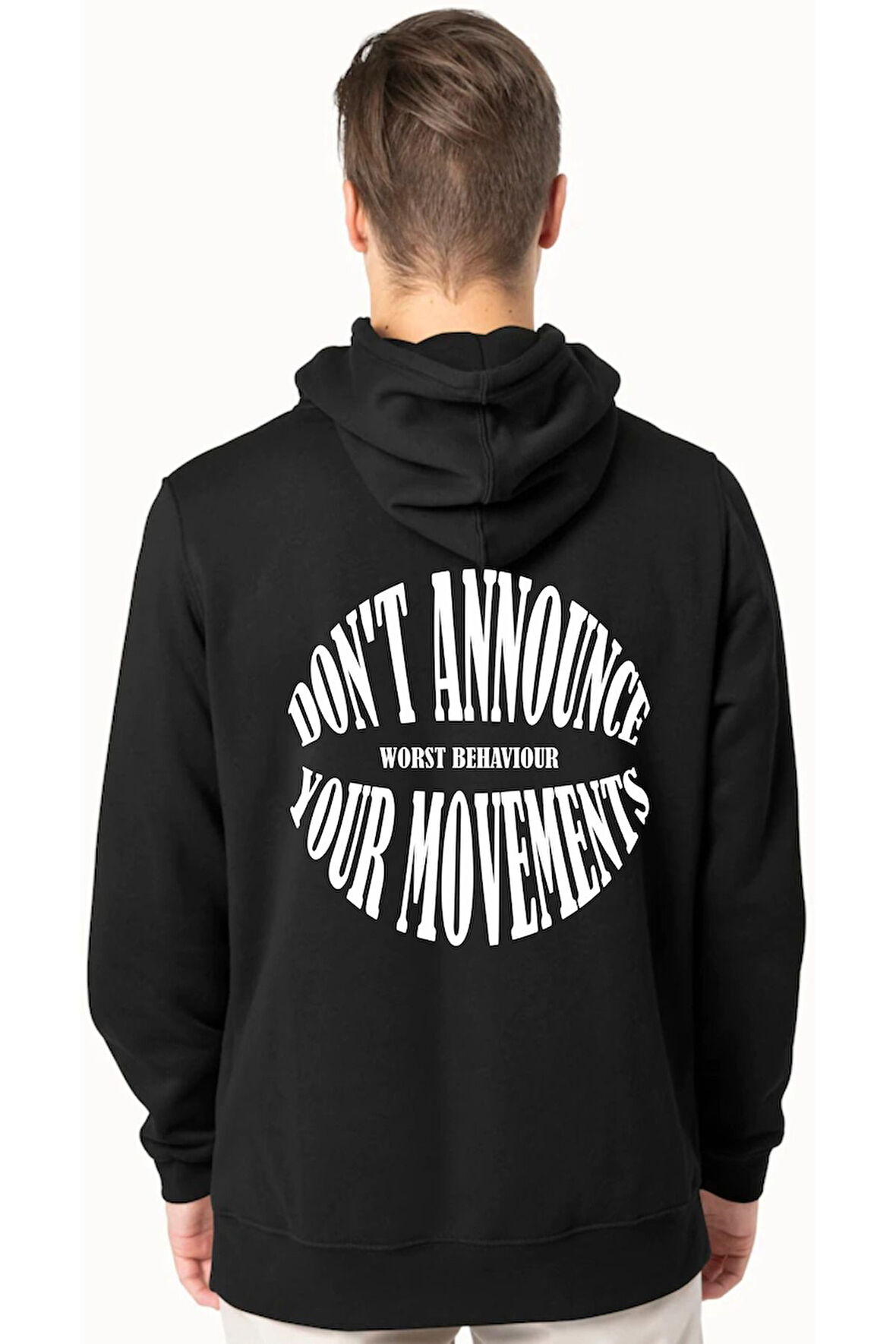 AYMONTANA Be happy baskılı kapüşönlü Sweatshirt