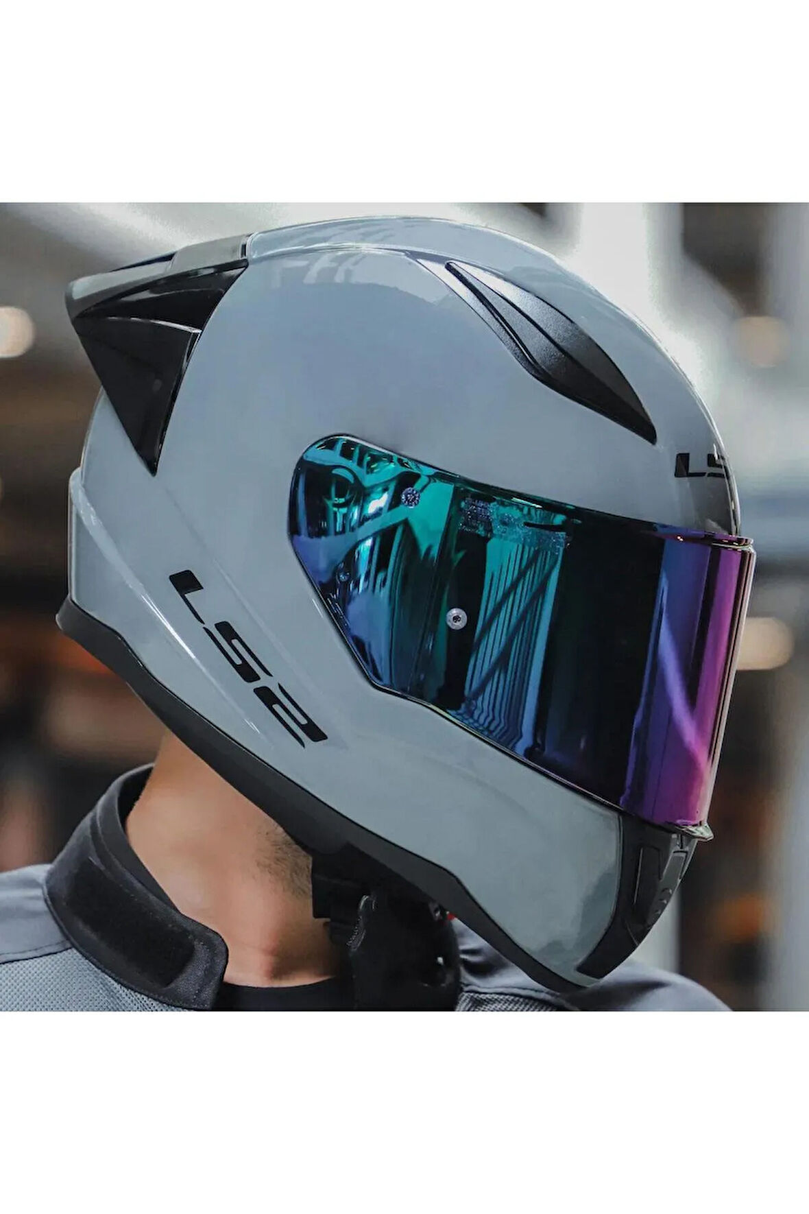 Rapid 2 Race Full Face Motosiklet Kaskı Yarış Spoiler Şeffaf Siyah Vizörlü