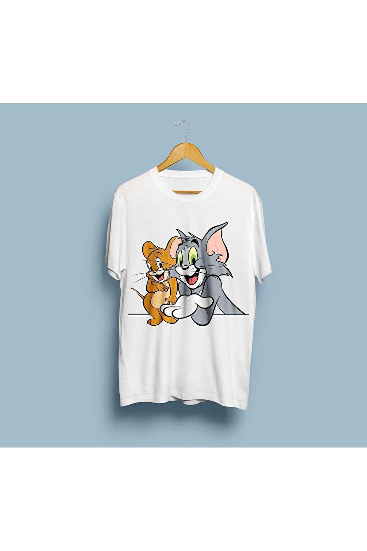 Oversize tom ve jerry tasarımlı T-shirt