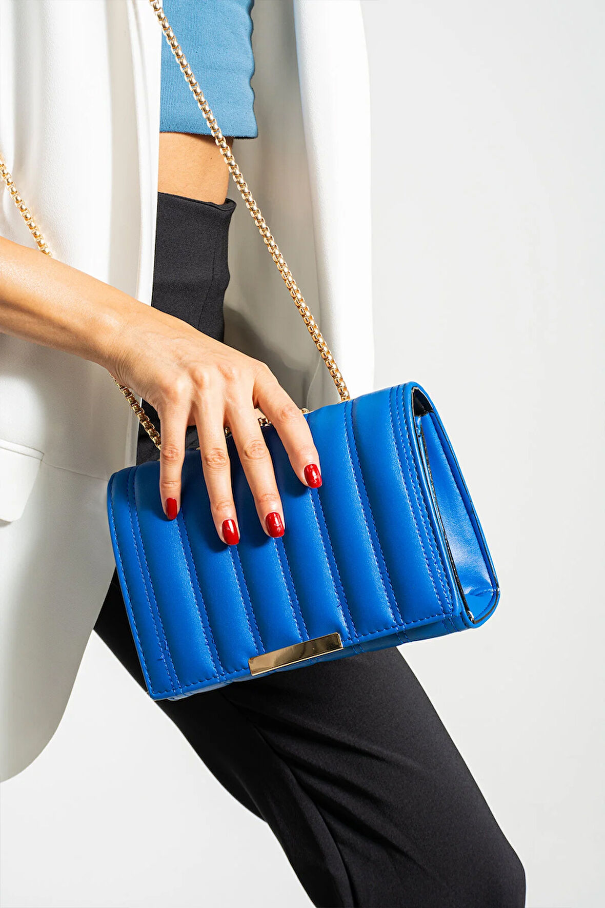 Zincir Askılı Mıknatıslı Omuz Ve El Çantası