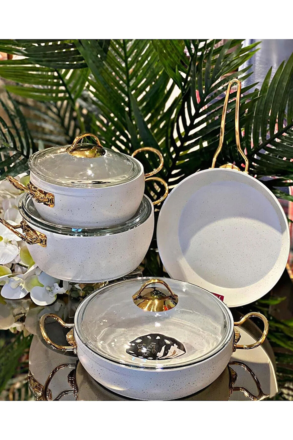 GÜMÜŞER 7 PARÇA GRANİT TENCERE SETİ