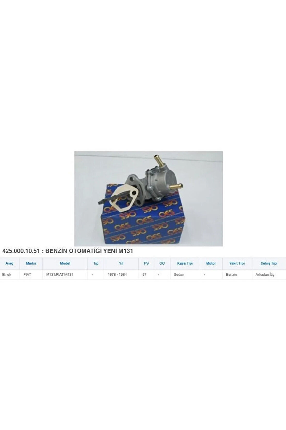 Murat 131 Doğan Kartal Şahin Benzin Otomatiği (1978-1984) 4434834 85008535