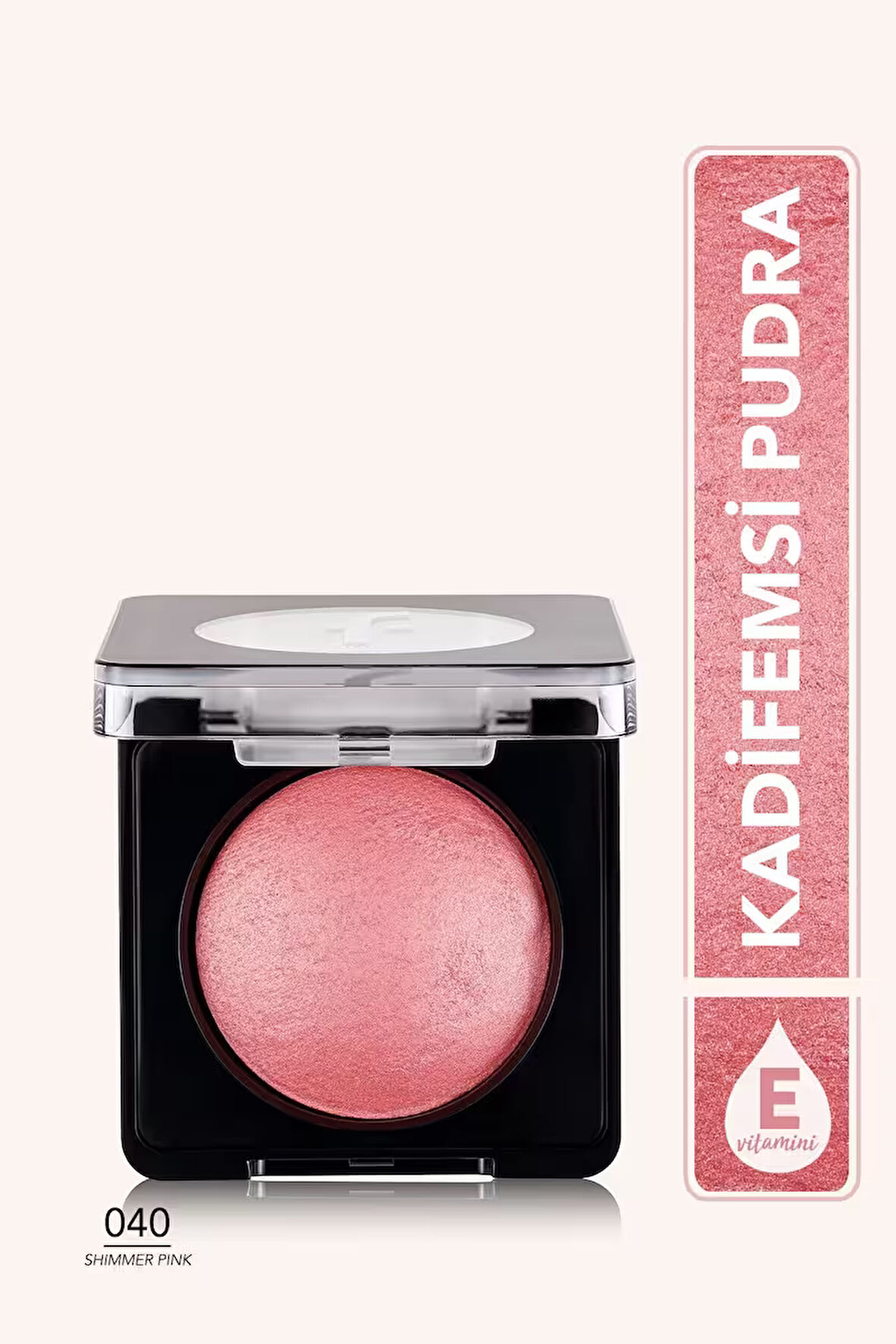 Baked Blush-on Yüksek Pigmentli & Doğal Işıltılı Fırınlanmış Allık-040 Shimmer Pink-8682536051415