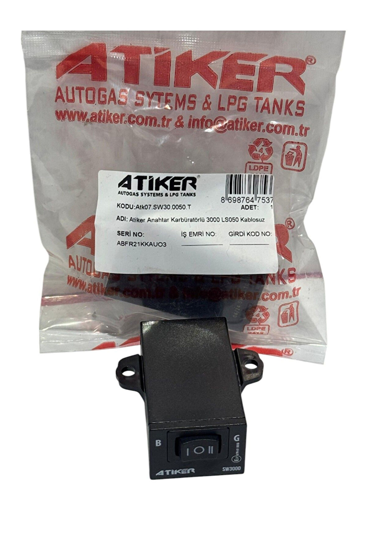 ANAHTAR (GAZ DÜĞMESİ) LPG KARBÜRATÖRLÜ