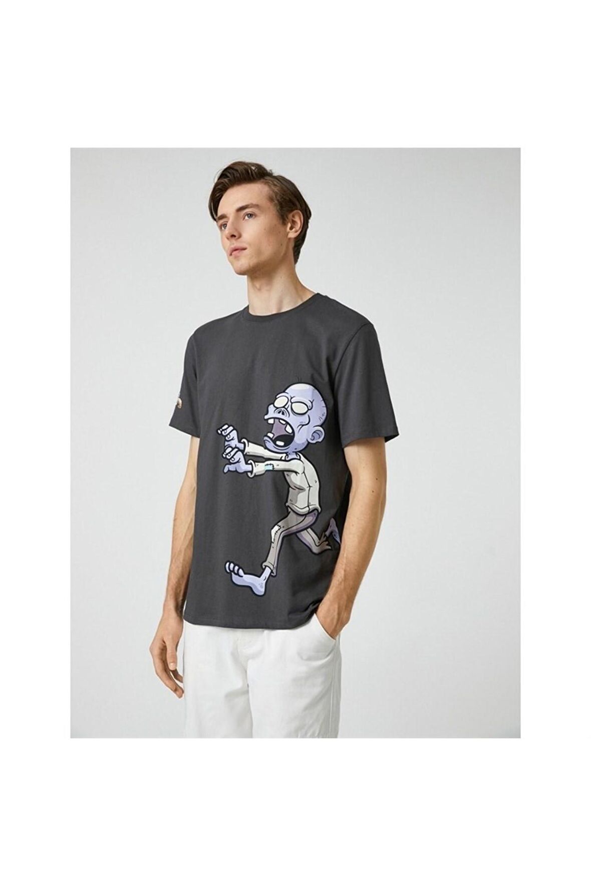 3sam10088hk Gri 023 Erkek Pamuk Jersey T-shirt