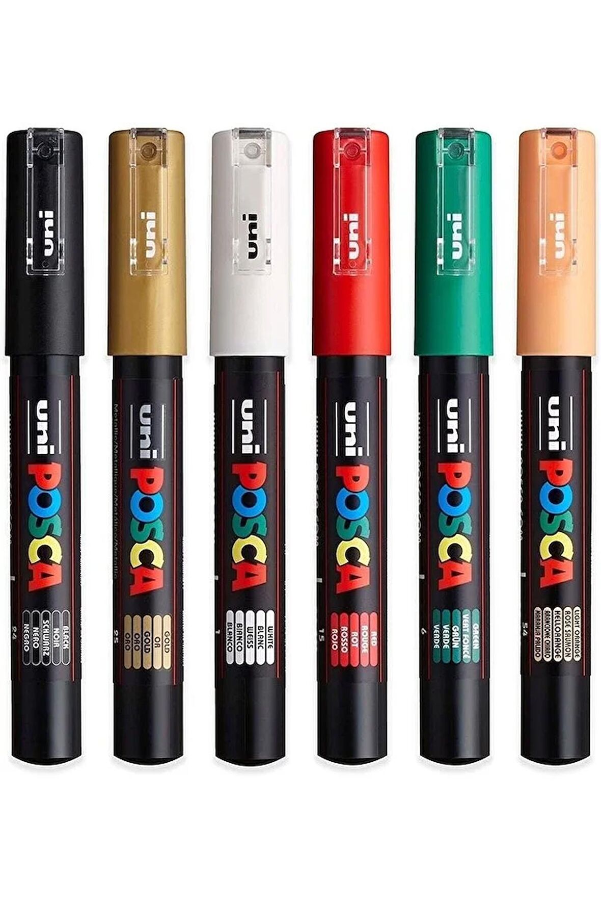 Uni Posca Marker Kalem Pc-1m 0.7 mm  6'lı Set