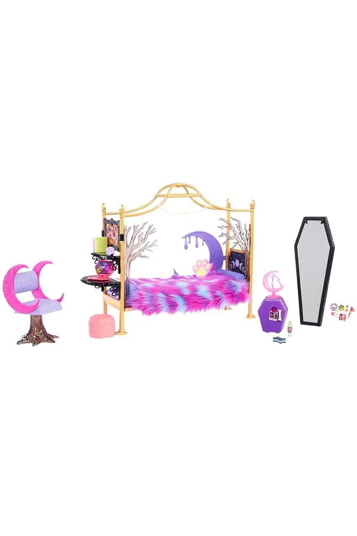 Monster High Clawdeen Wolf Yatak Odası Hhk64 Monster High Bebekler Orjinal Monster High Bedroom