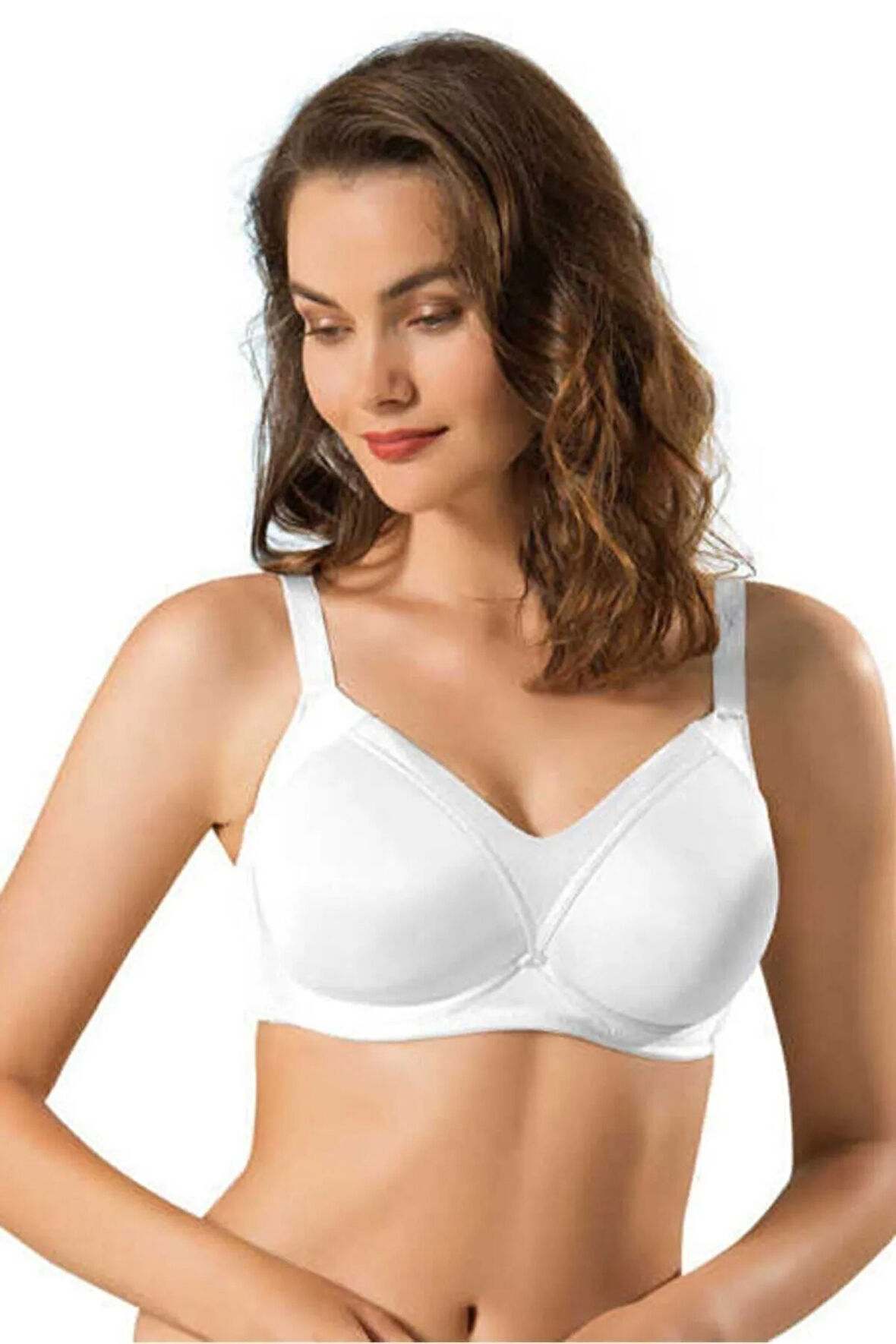 Kadın Beyaz Toparlayıcı Telsiz Soft C Cup Sütyen Yeni Sezon 1 Adet Ekonomik