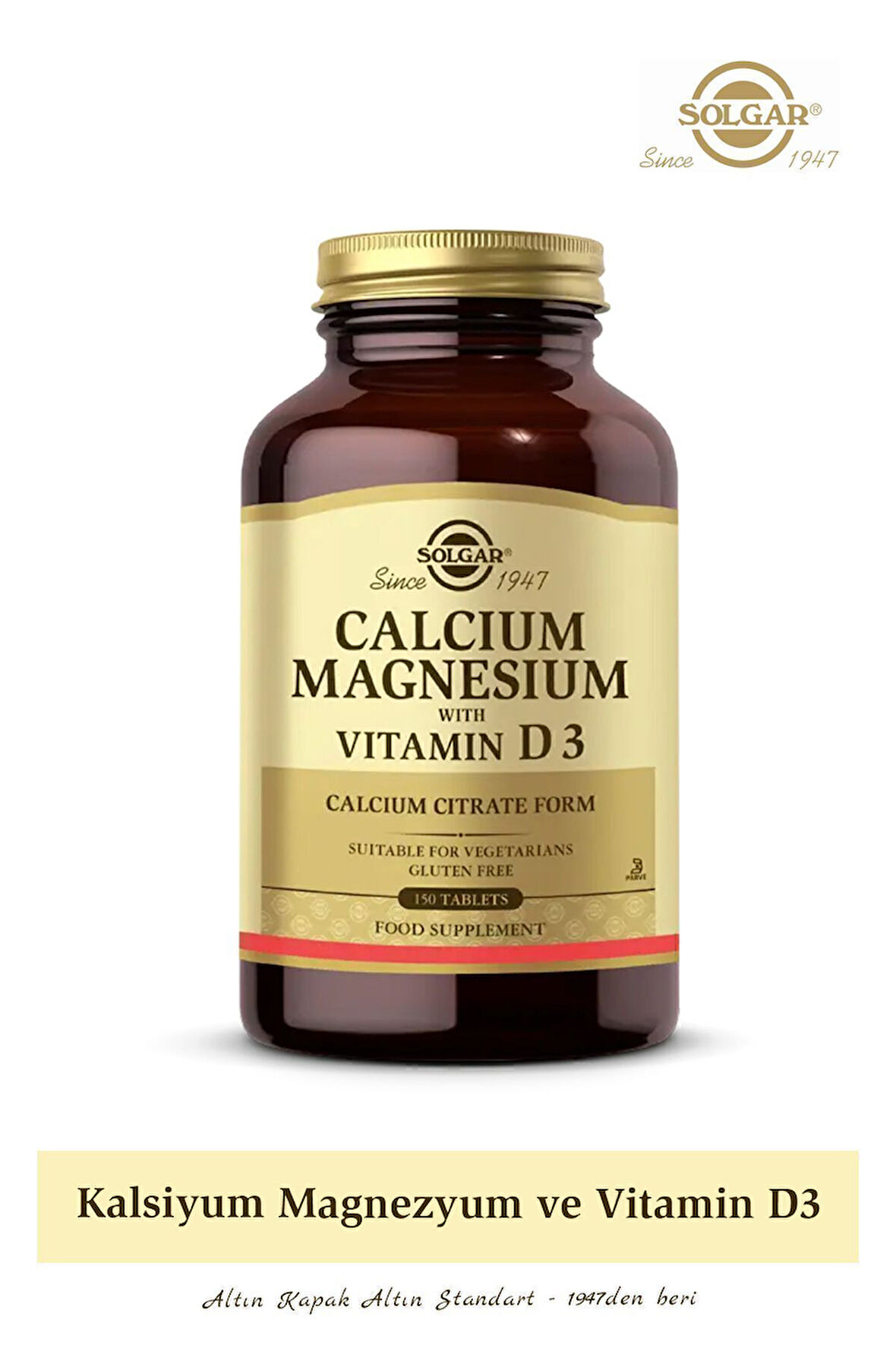 Calcium Magnesium With Vitamin D3 150 Tablet ( Kalsiyum Magnezyum Magnesyum D3)
