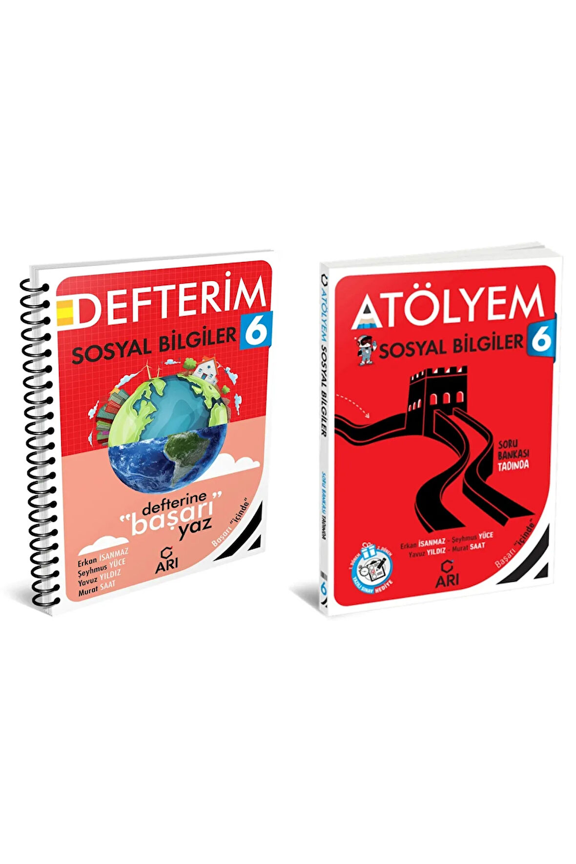 2024-2025 Arı Yayıncılık 6, Sınıf Sosyal Bilgiler Atölyem+Defter Set 2 Kitap !