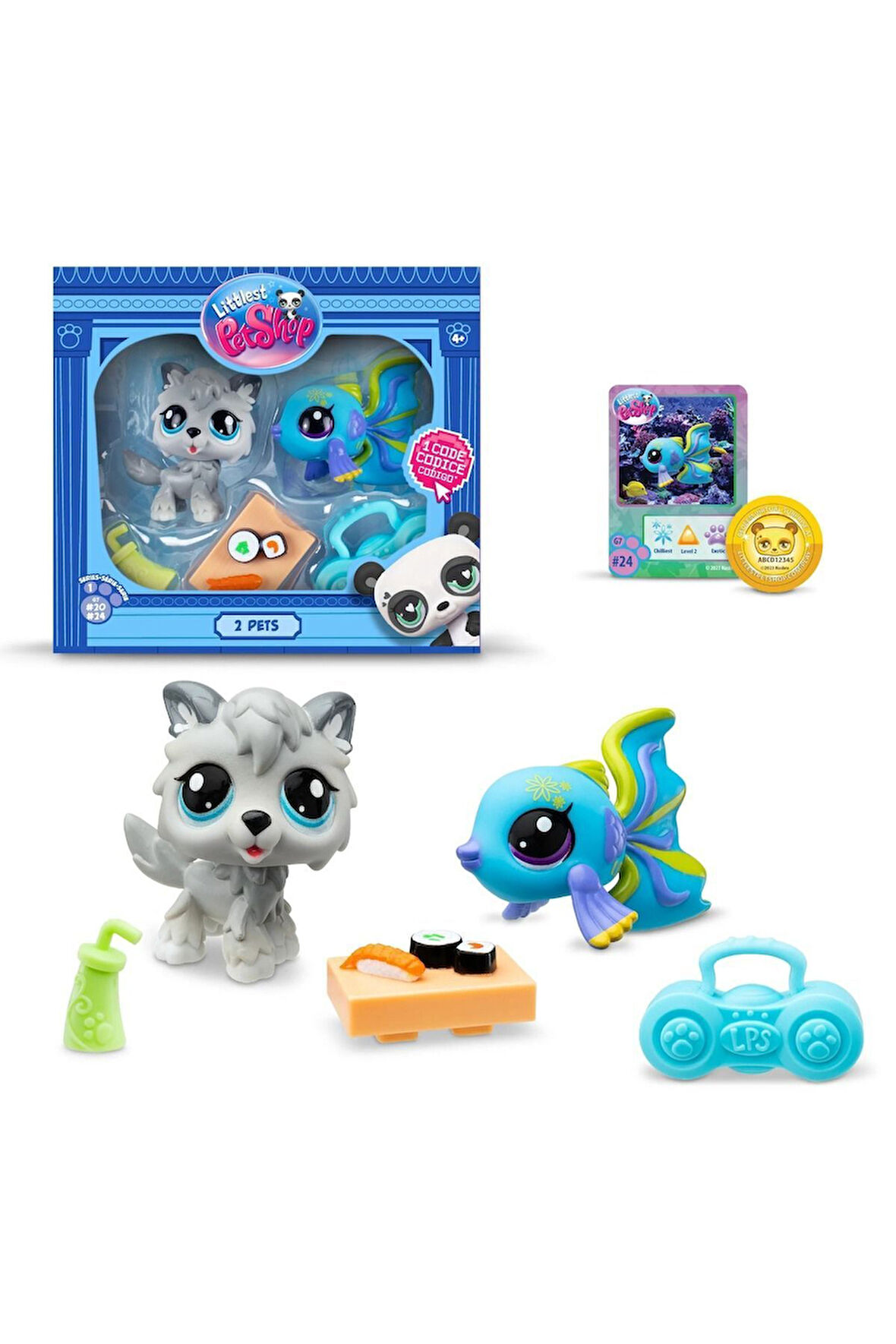 LPS Minişler Littlest Pet Shop Köpek ve Tropikal Balık 2'li Figür Seti