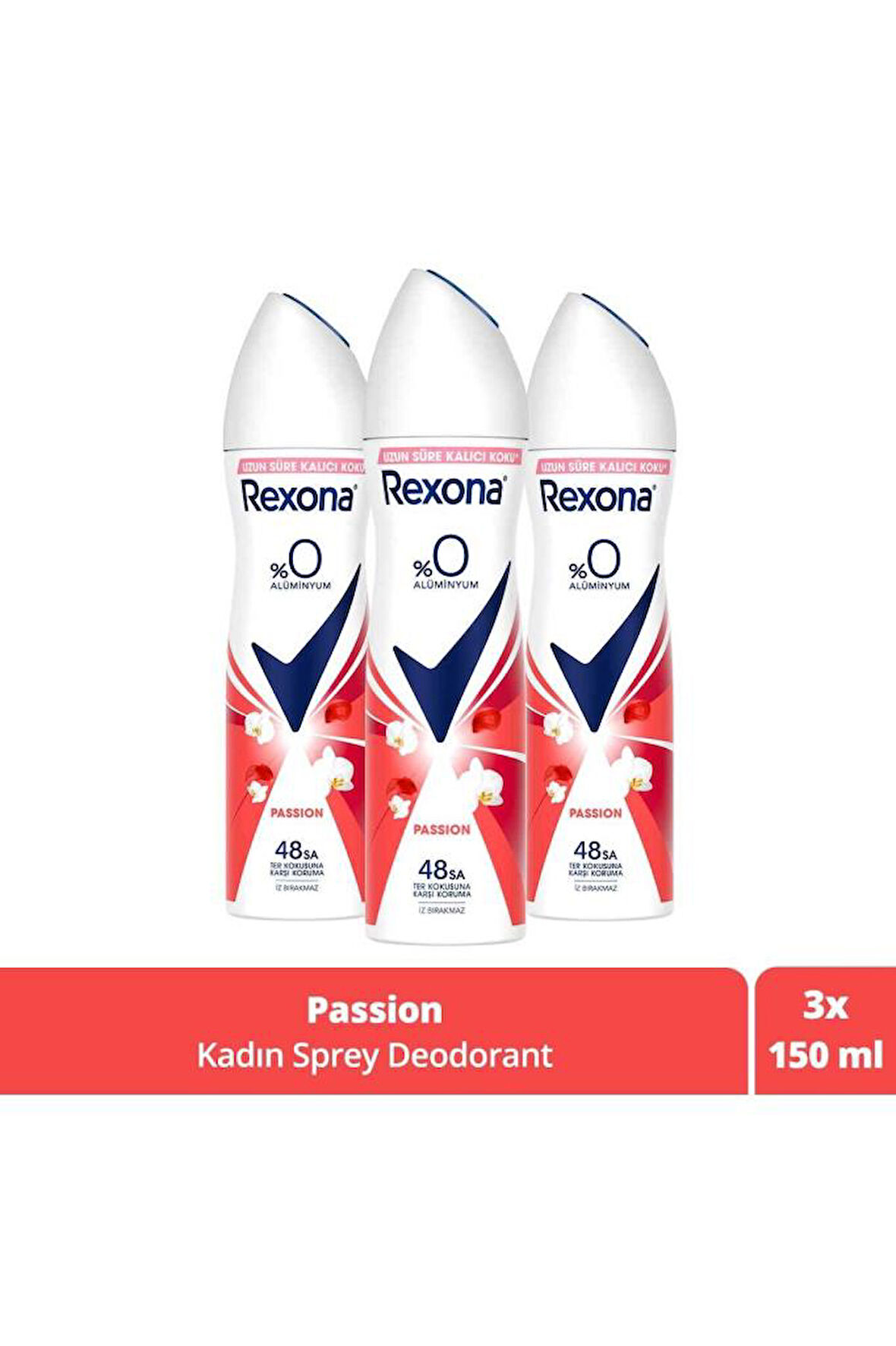 Rexona Kadın Deo Sprey Passion 150 ml x 3 Adet