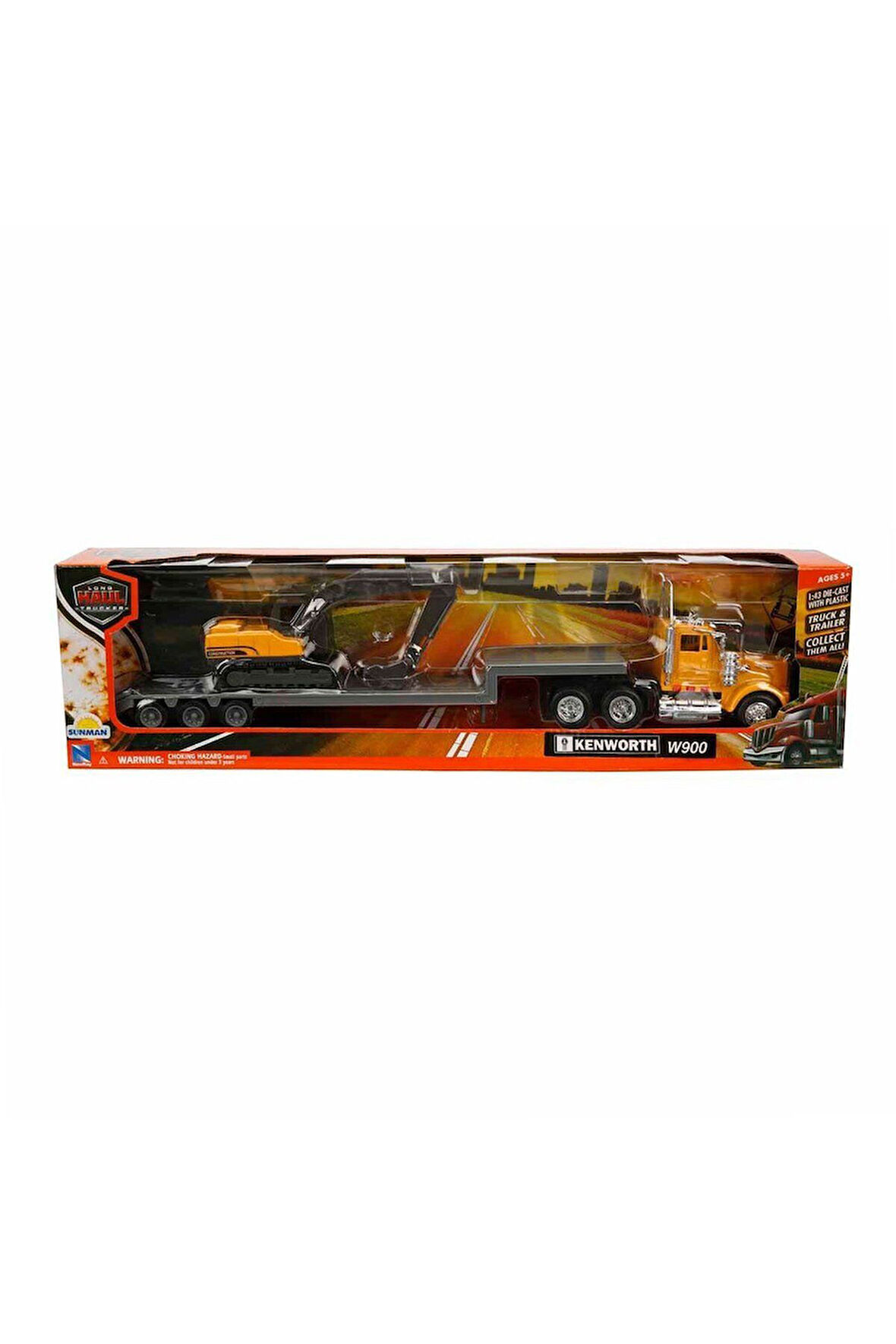 Fabbatoys 1:43 Long Haul Kenworth Taşıyıcı Tır Ve Ekskavatör