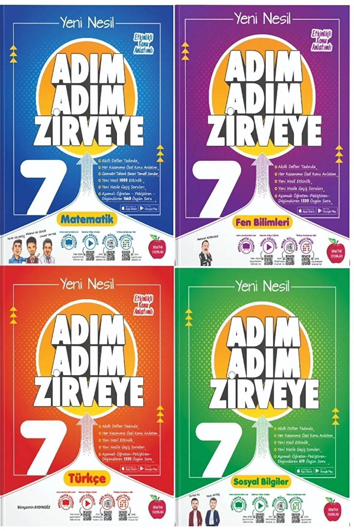 7.sınıf Adım Adım Zirveye 4'lü Soru Bankası Seti