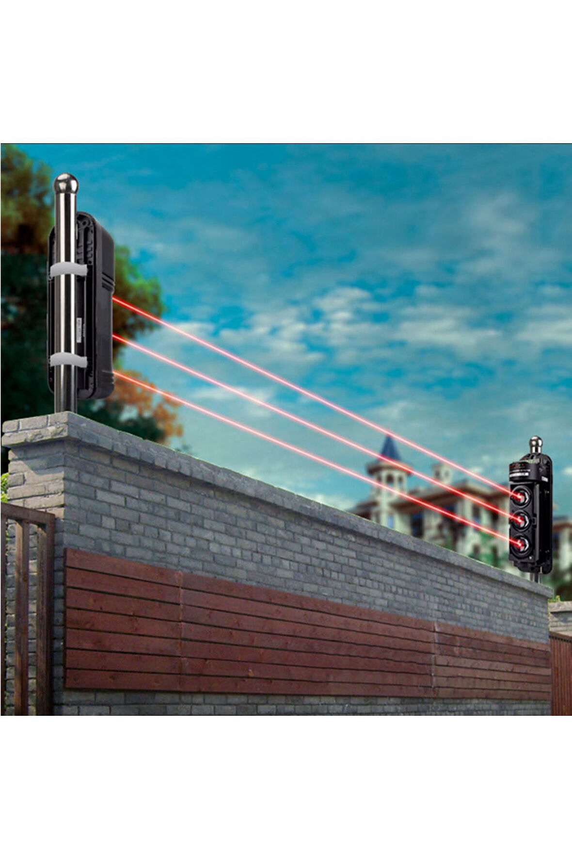 ABE-i100W KABLOSUZ 3 IŞINLI 100 METRE OUTDOOR BEAM DEDEKTÖR & 2.5 YIL PİL ÖMÜRLÜ