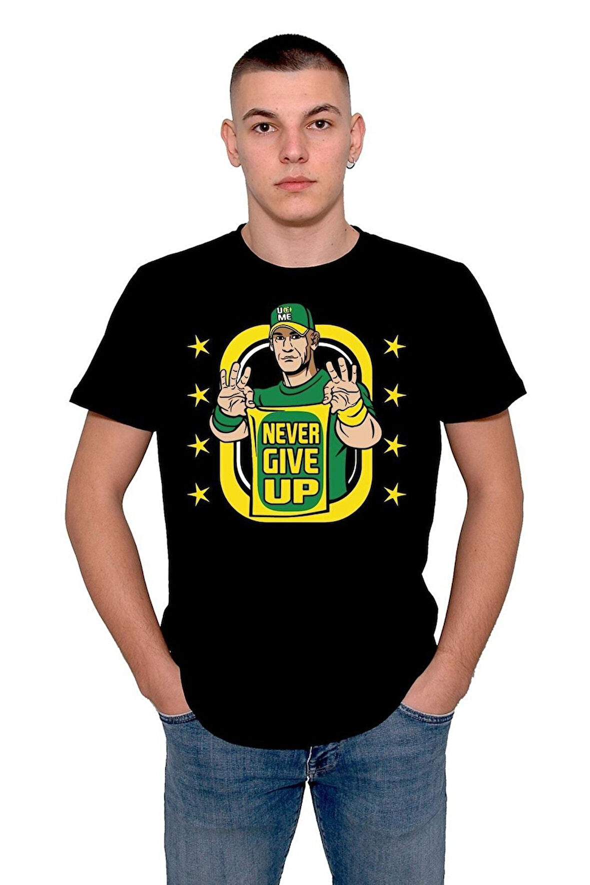 John Cena Never Give Up American Güreşi Tişört Unisex T-shirt