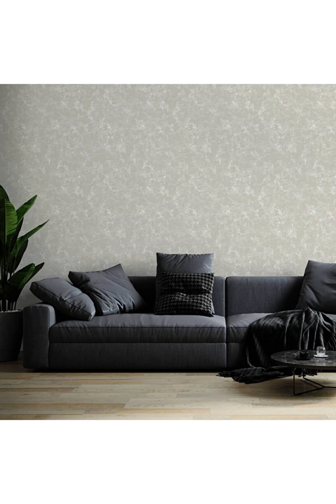 Seyyah 1304-2 Düz Desenli Duvar Kağıdı (gri)