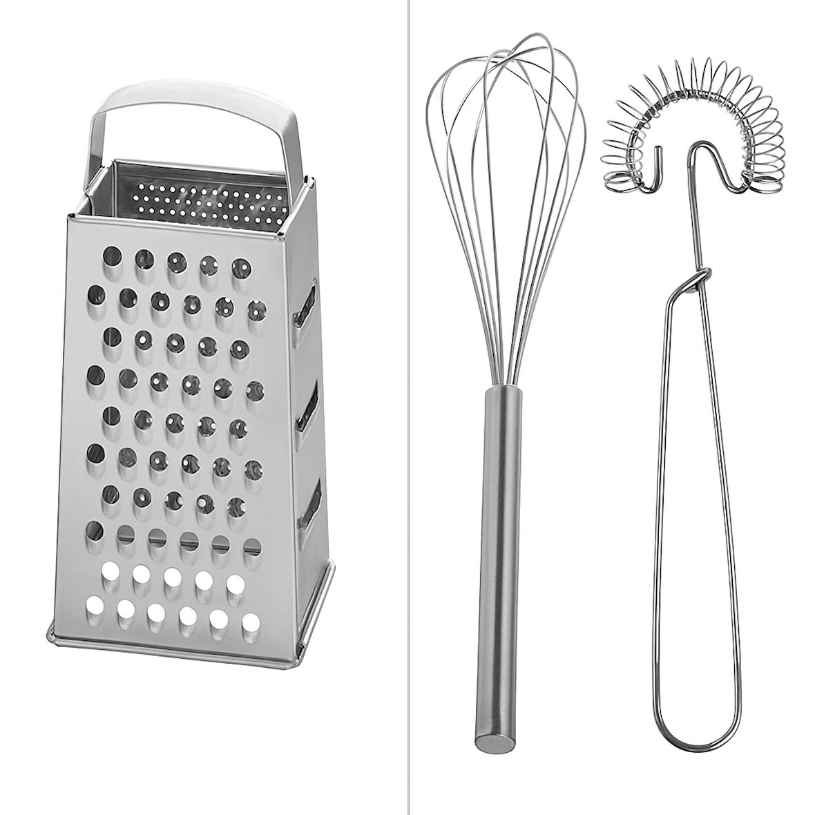 IKEA Paslanmaz Çelik Rende + Paslanmaz 2'li Çırpıcı Mutfak Seti