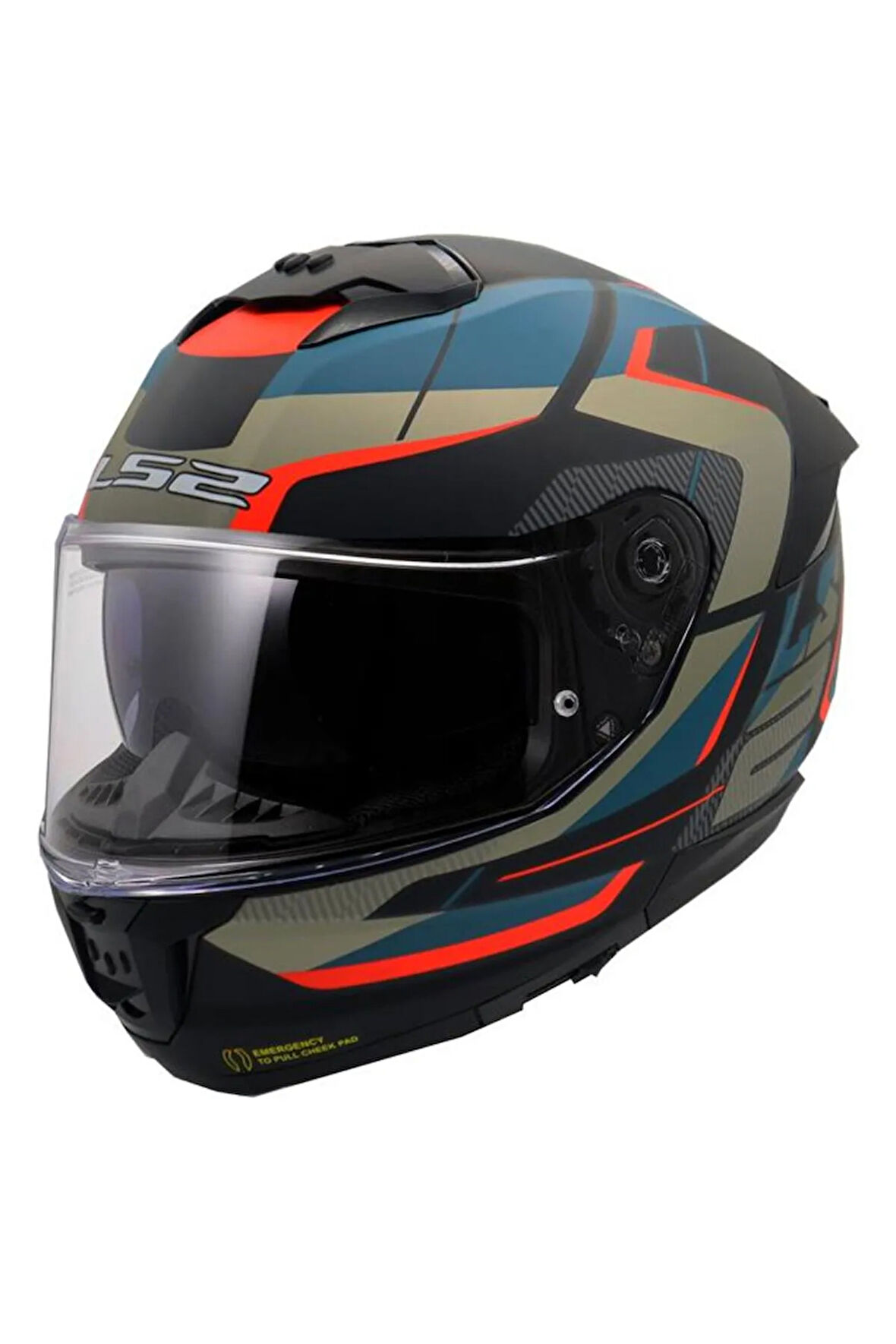 Stream 2 Road Kapalı Kask Mat Siyah-gri-mavi-kırmızı