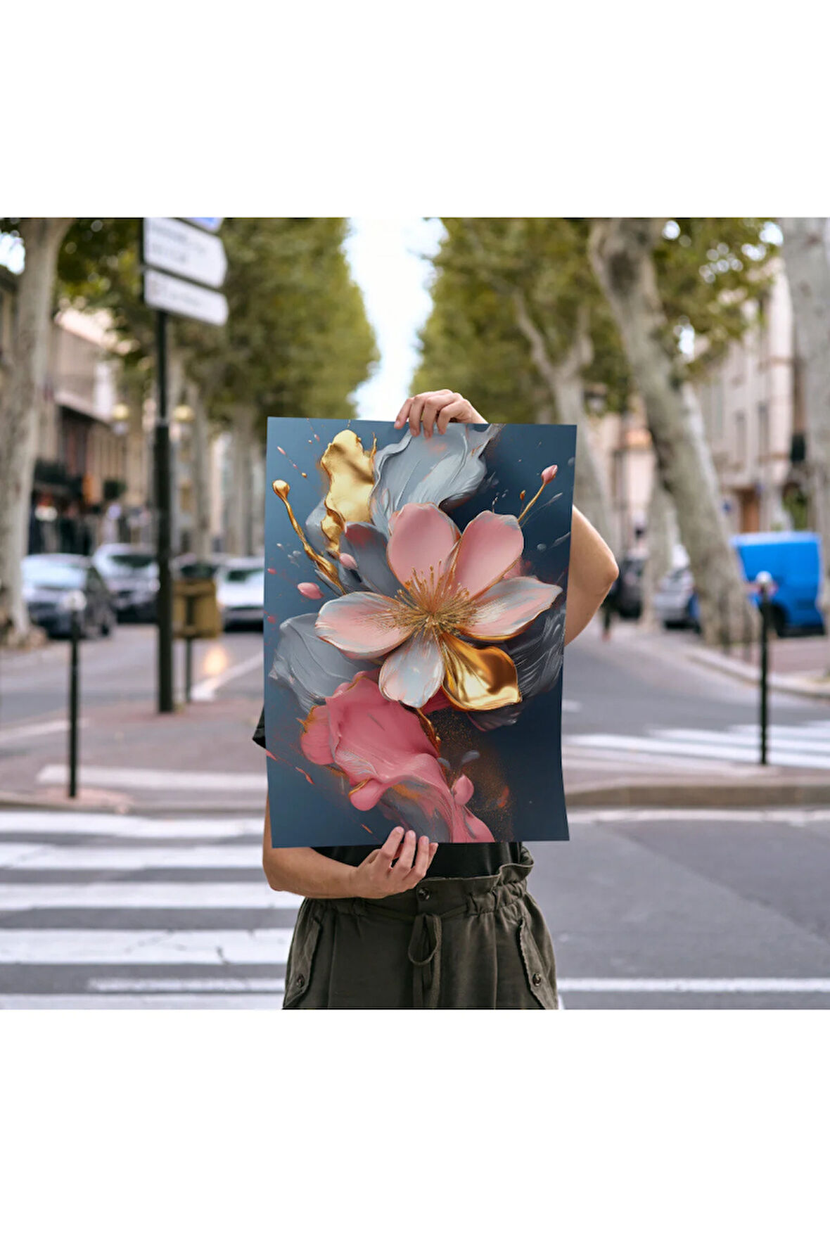 Çerçevesiz Poster Çiçek Modeli