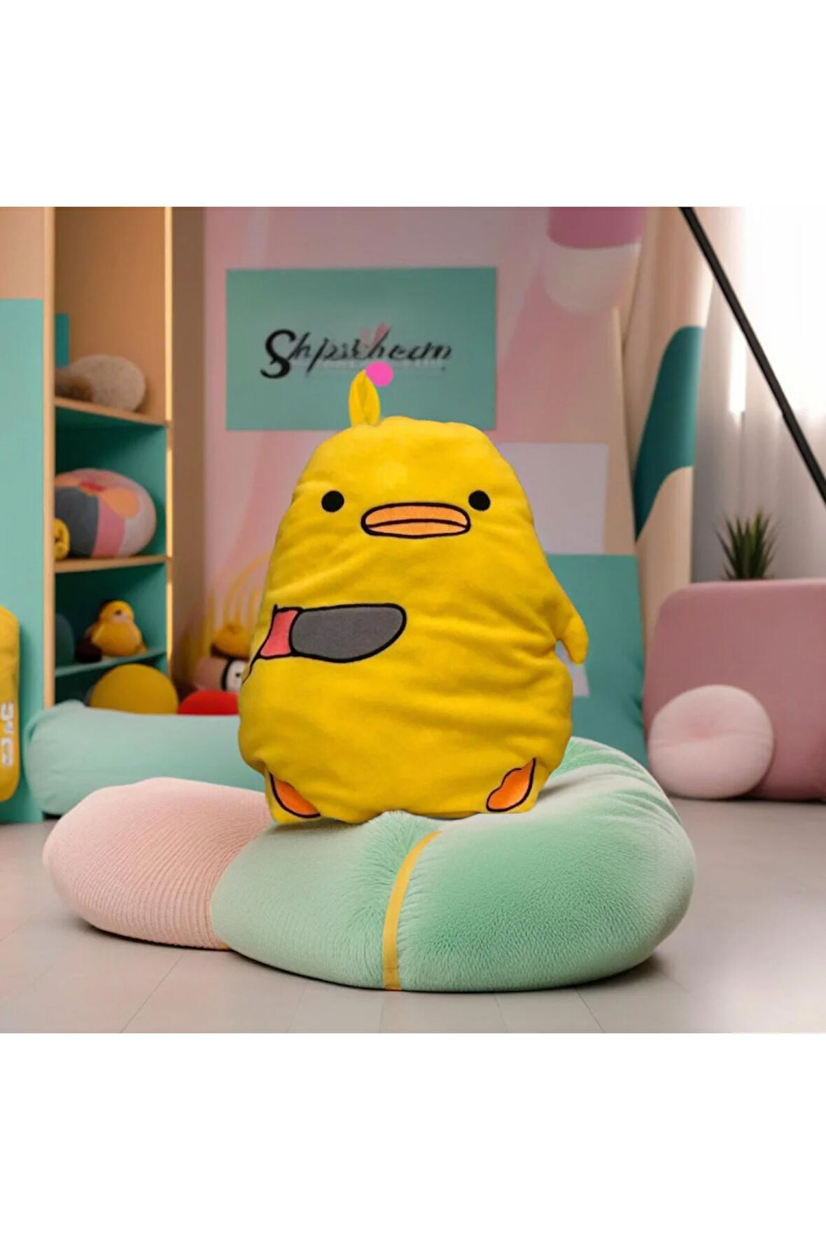 Belalı Sarı Civciv Peluş Yastık Kız Erkek Çocuk Oyuncakları Peluş Oyuncak Eğitici Oyuncaklar