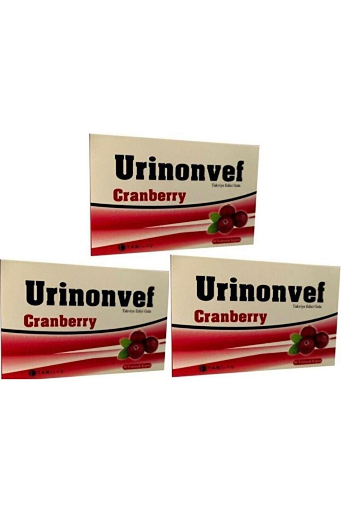 Urinonvef Cranberry 30 Yumuşak Kapsül 3 Adet