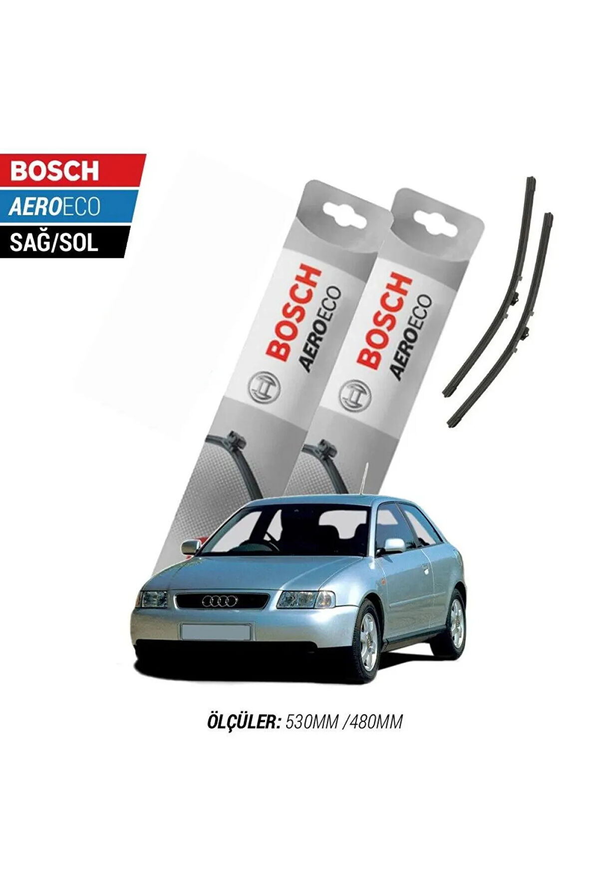 Audi A3 2019 Model Bosch Aeroeco Muz Silecek Takımı