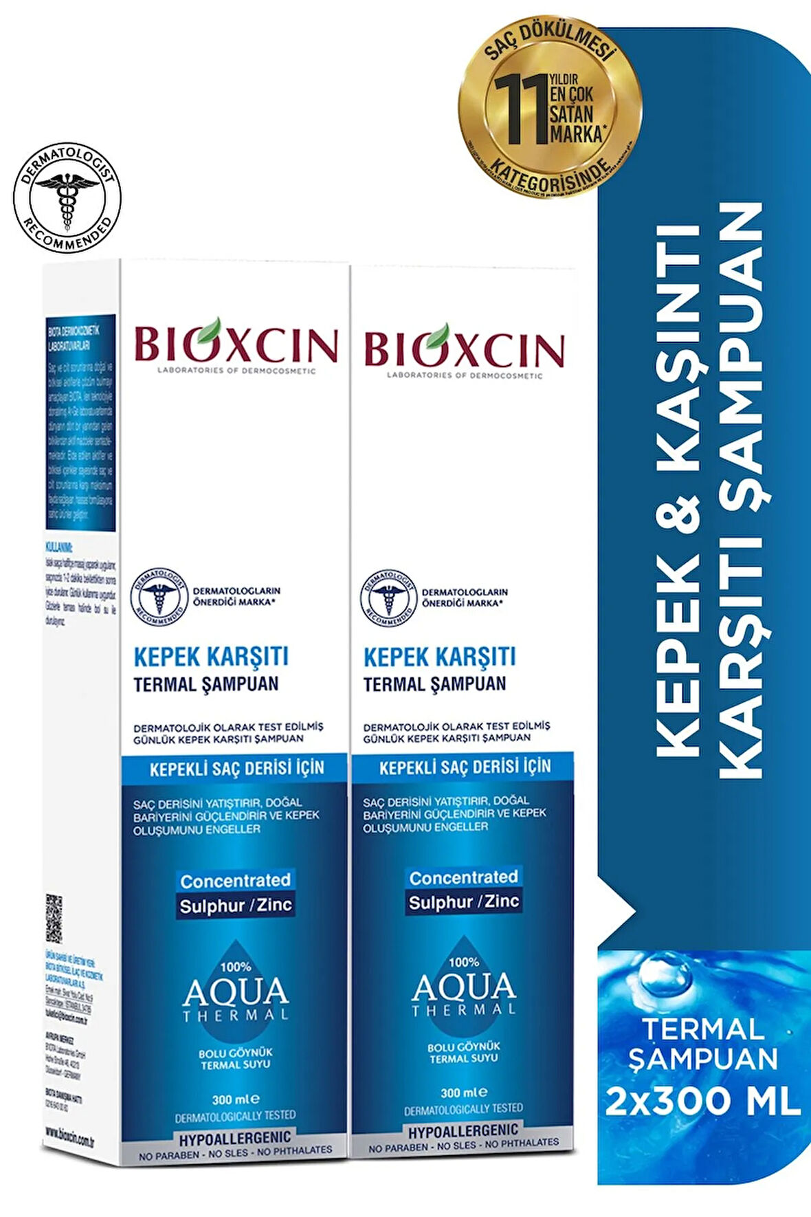 Aqua Thermal Kepek Karşıtı Şampuan 2x300 Ml Seti Kepek Kaşıntı Pullanma