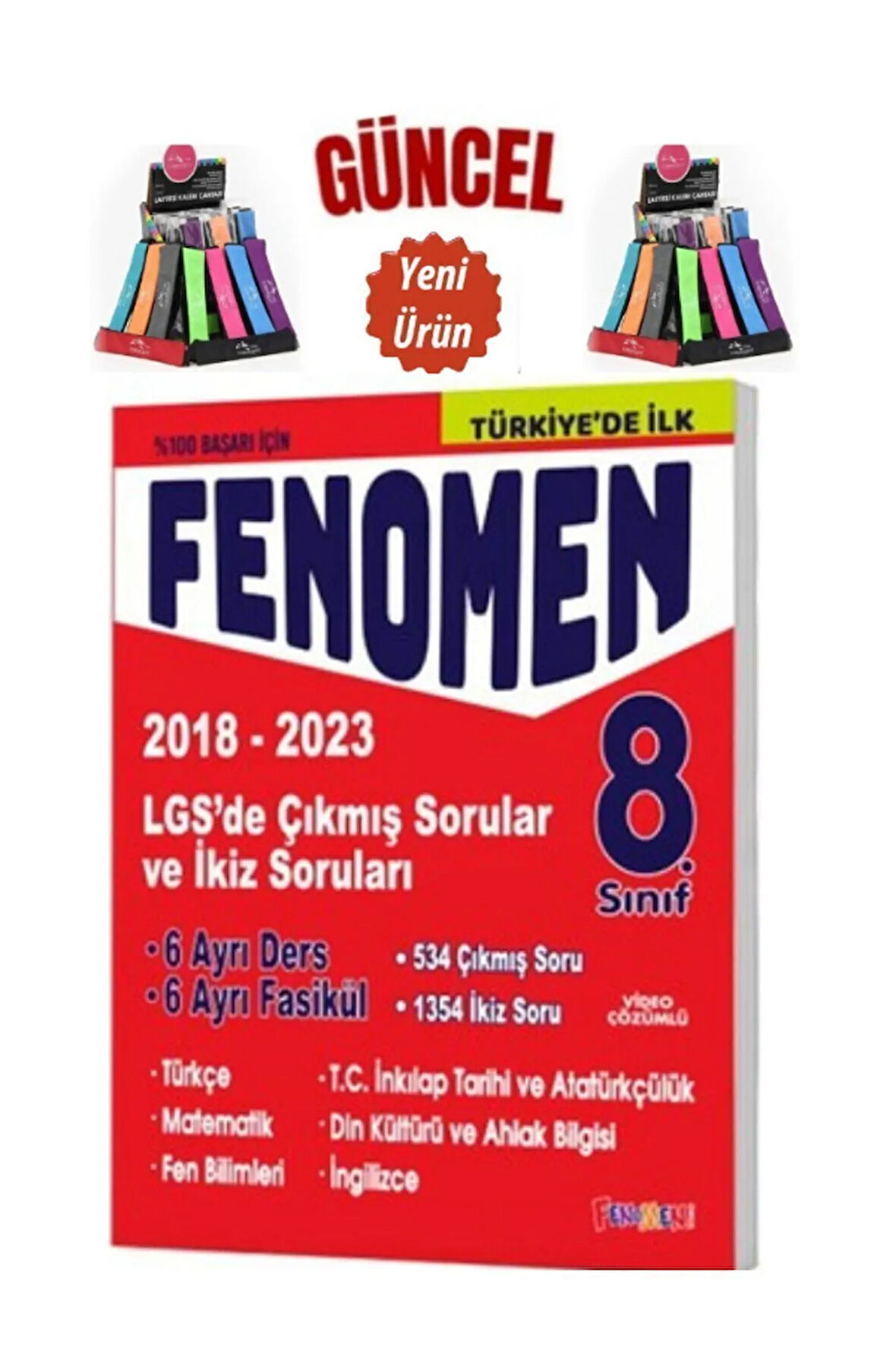 Yayınları 8. Sınıf LGS Çıkmış Sorular ve İkiz Soruları Seti(2018-2023)6 Ders 6 Fasikül+Kalemlik