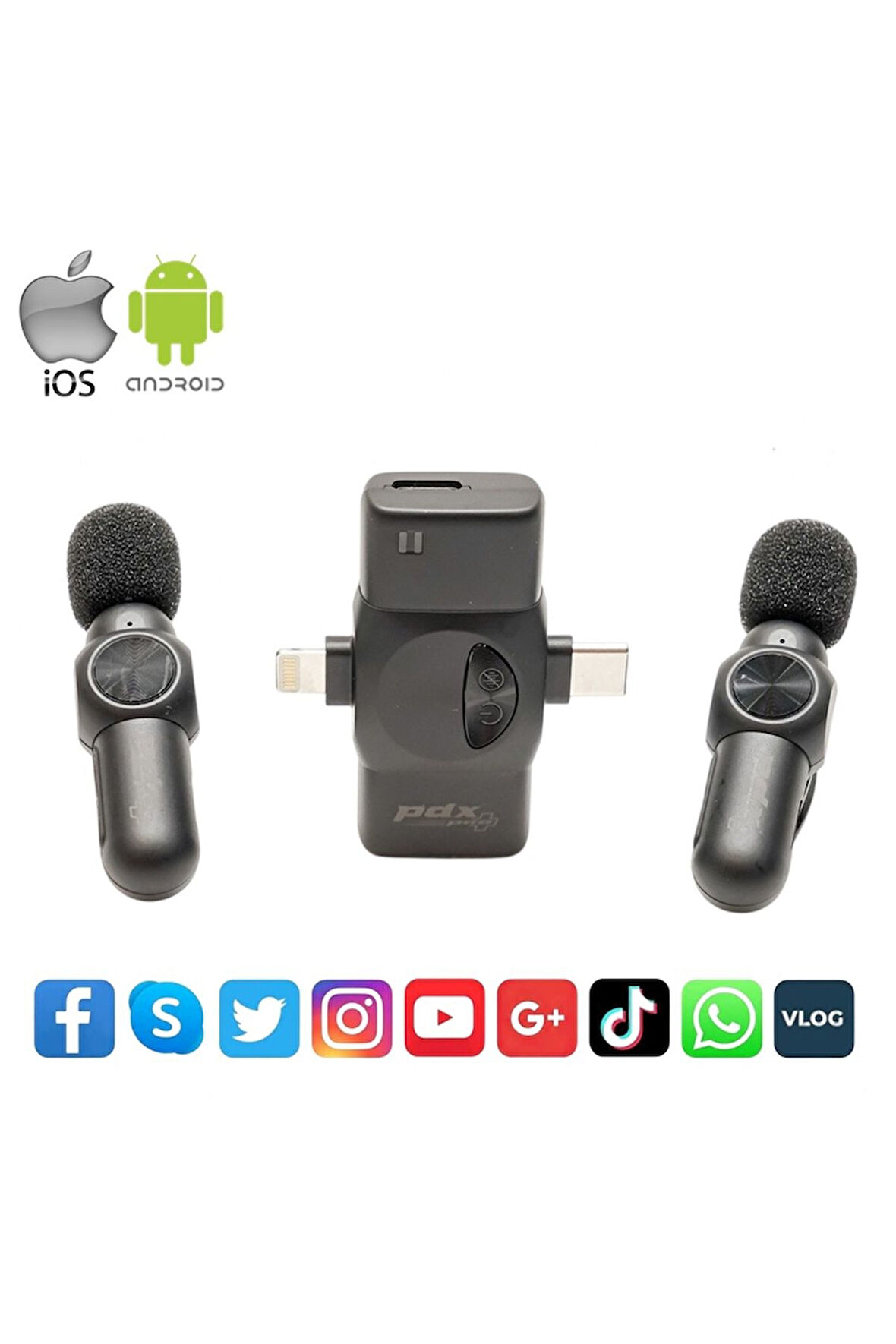 V5-2 İkili Kablosuz Yaka Mikrofonu