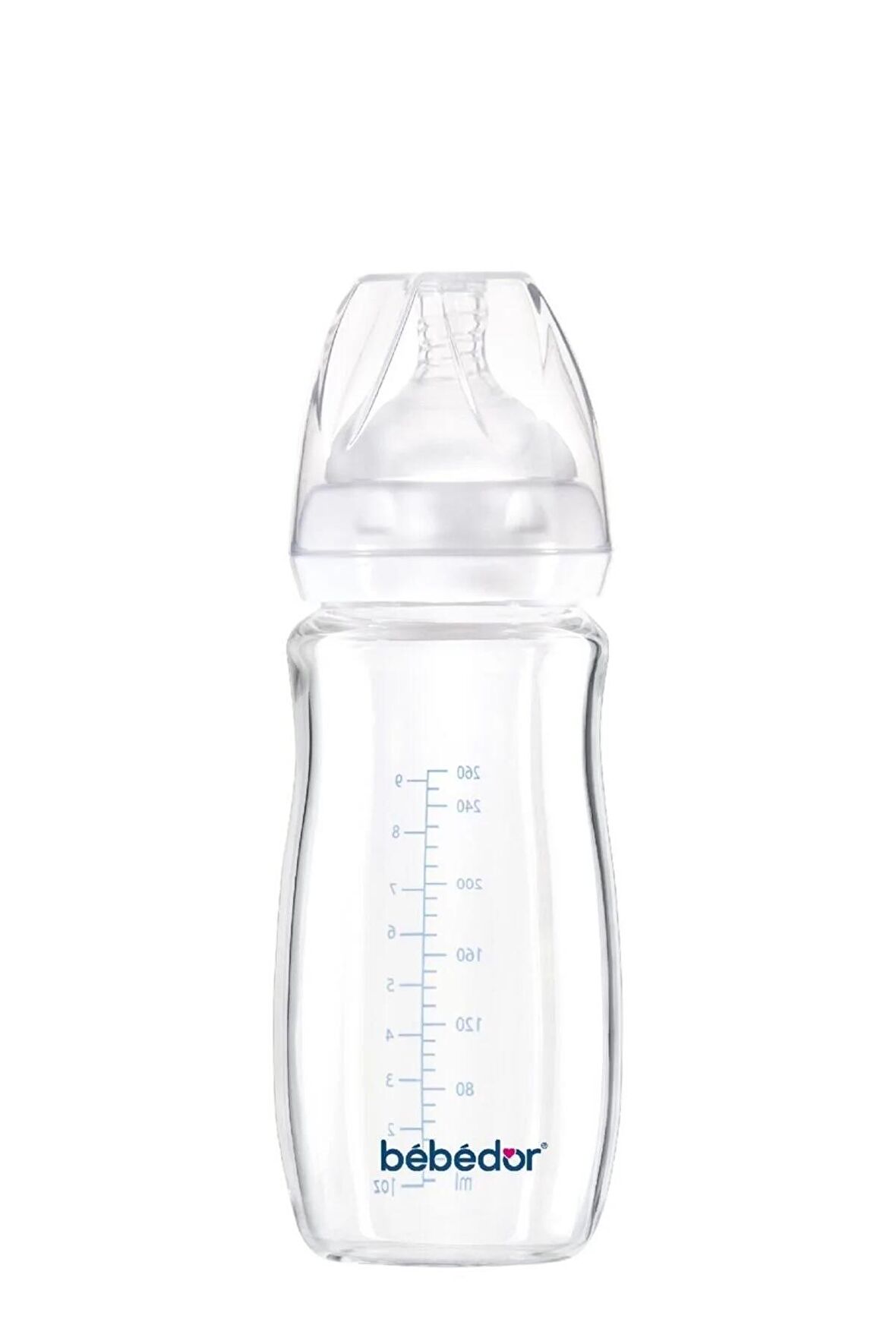 Bebedor Geniş Ağızlı Isıya Dayanıklı Cam Biberon 260ml 51301