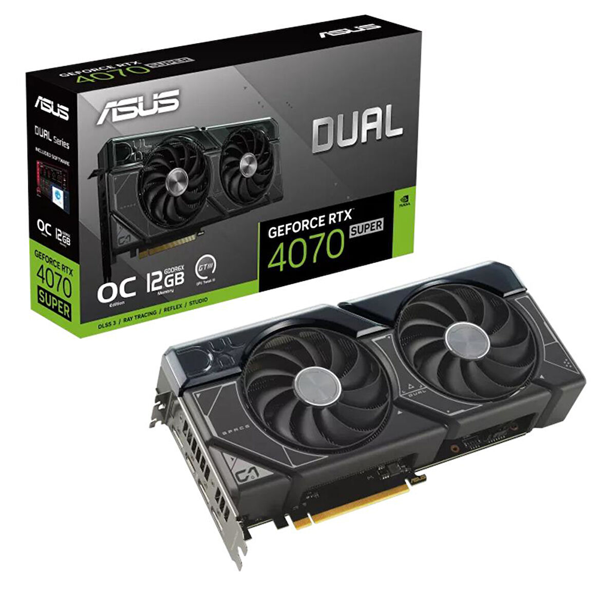ASUS Nvidia GeForce RTX4070 SUPER Dual  OC 12GB GDDR6X 192Bit Ekran Kartı - DUAL-RTX4070S-O12G