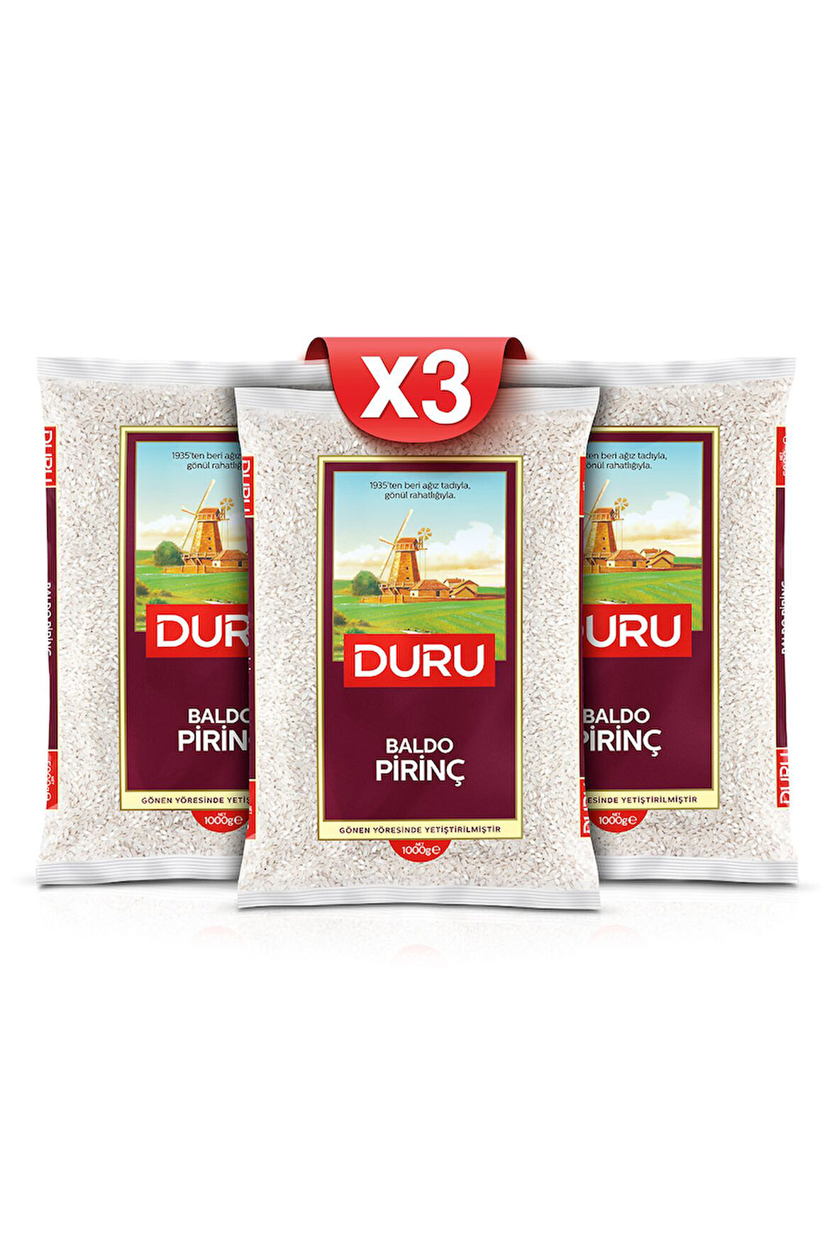 Duru Baldo Pirinç 3 x 1 Kg