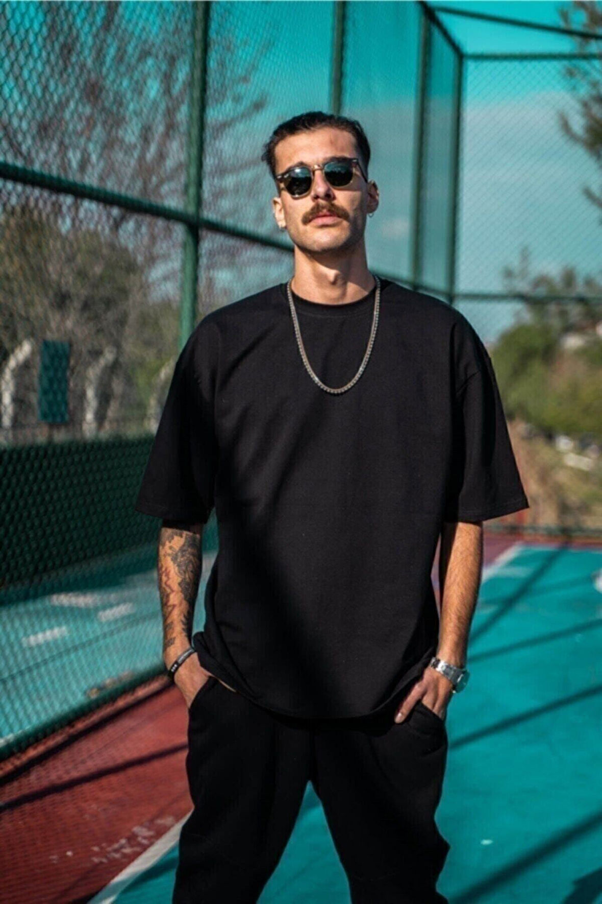 Erkek Çocuk  Siyah Oversize T-shirt