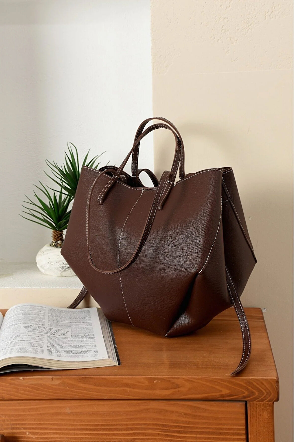 Lüks Cüzdan Hediyeli Büyük Kapasiteli Omuz Çantası