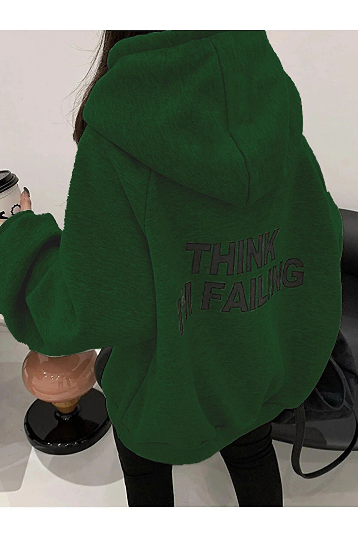 Uygunamoda Giyim Kadın Gri Oversize M'ı Baskılı Sweatshirt