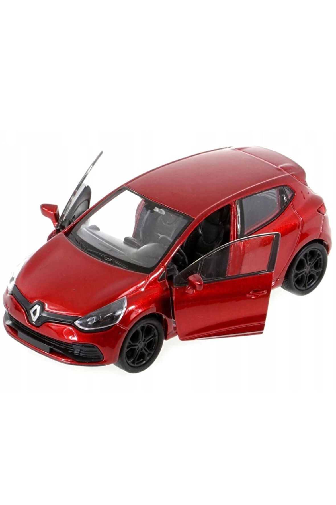 Renault Clio Kırmızı 1/36 Ölçek Metal Model Oyuncak Araba