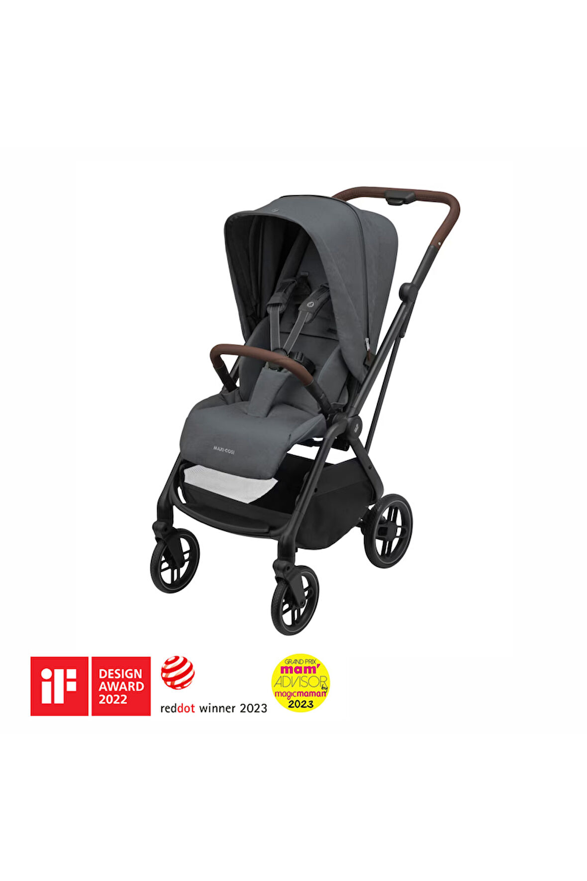 Leona 2 Çift Yönlü Uzatılabilir Sırt Desteği Tam Yatabilir Bebek Arabası Twillic Graphite