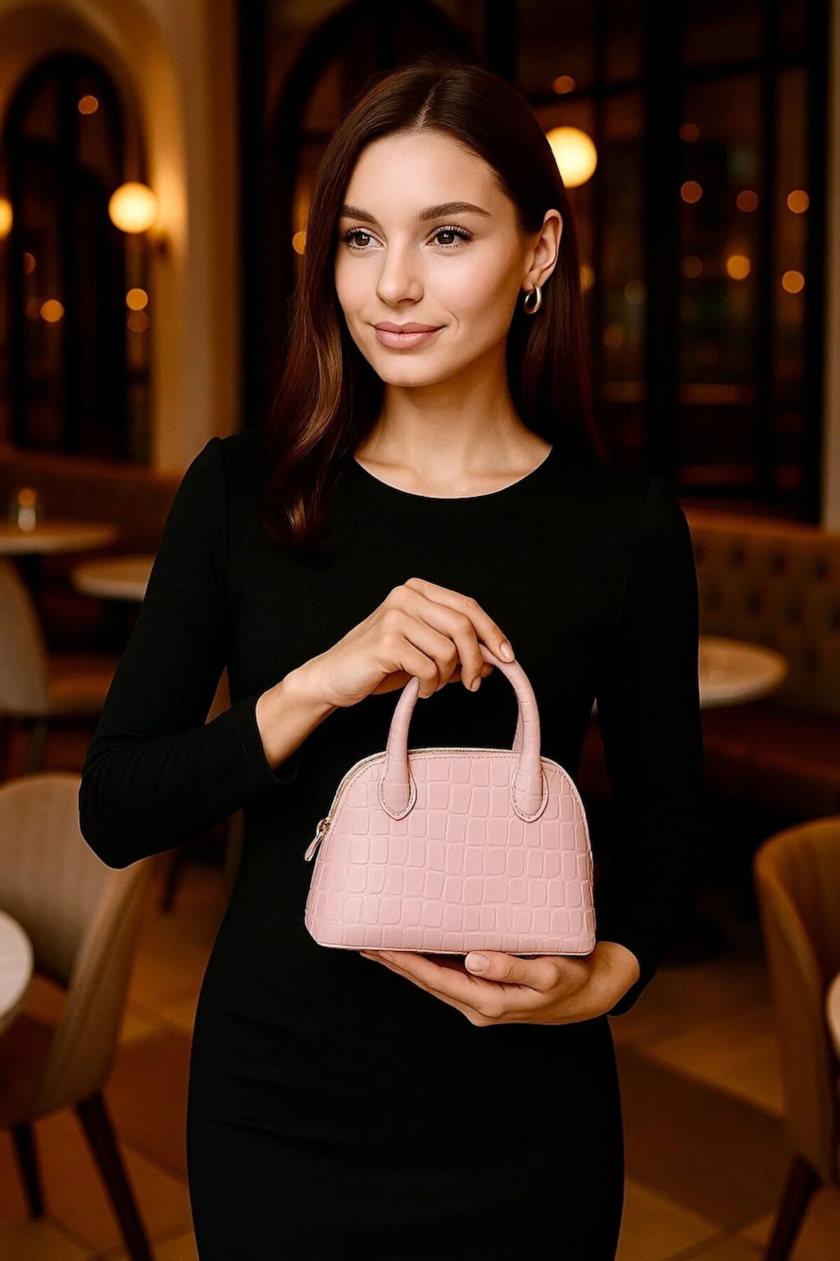 Trend & Lüks Kroko Mini El Çantası