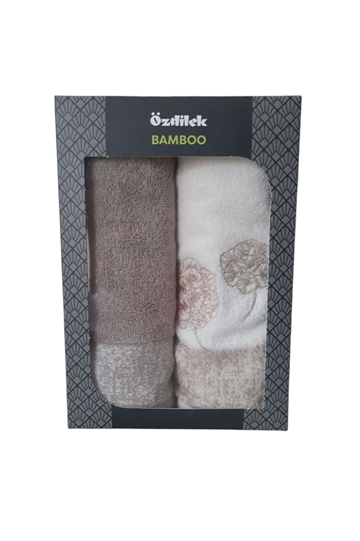 Özdilek Phlox Bambu 2'li Havlu 50x90cm - Bej Krem